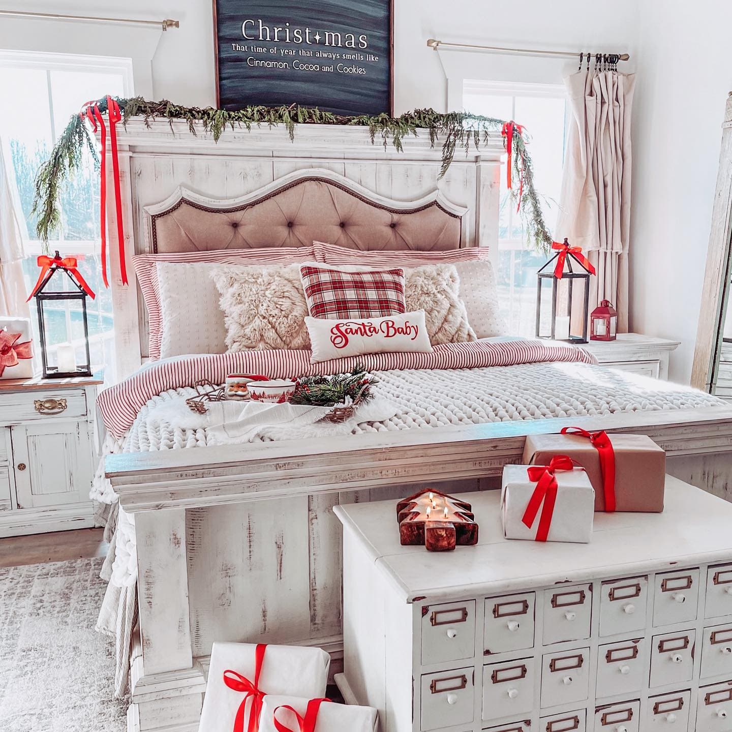 Farmhouse Stripe Reversible Comforter Set - Queen Size, Soft Breathable Cotton Bedding - Perfect for Cozy Bedroom Decor & Guest Room Styling