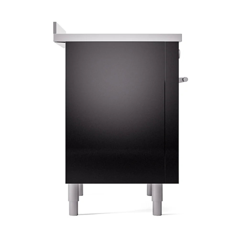 ILVE 36-Inch Professional Plus Freestanding Induction Range - Glossy Black (UPI366QMPBK) | Commercial-Grade Cooktop for Restaurants & Home Chefs