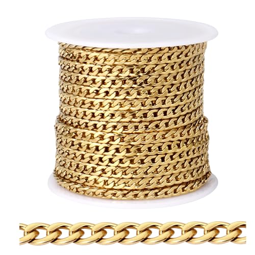 3.5mm gold curb chain