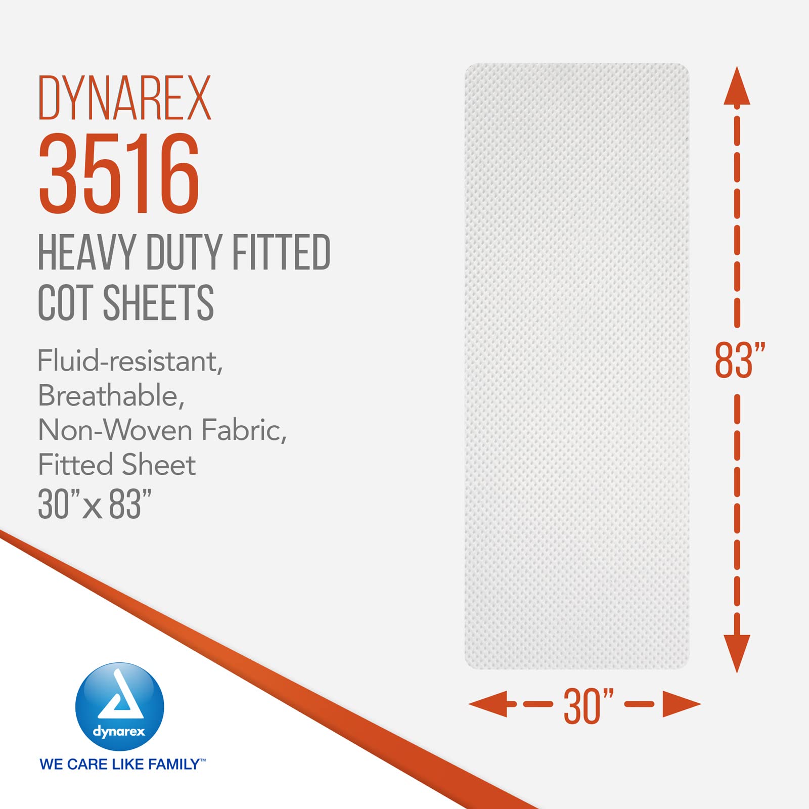 Dynarex Disposable Bed Sheets - 30x83 Inch Waterproof Medical Cot Covers for Mattress, Stretcher & Gurney - Breathable Non-Woven Fabric Fitted Sheets (50 Count) - Ideal for Hospitals, Clinics & Home Care Use