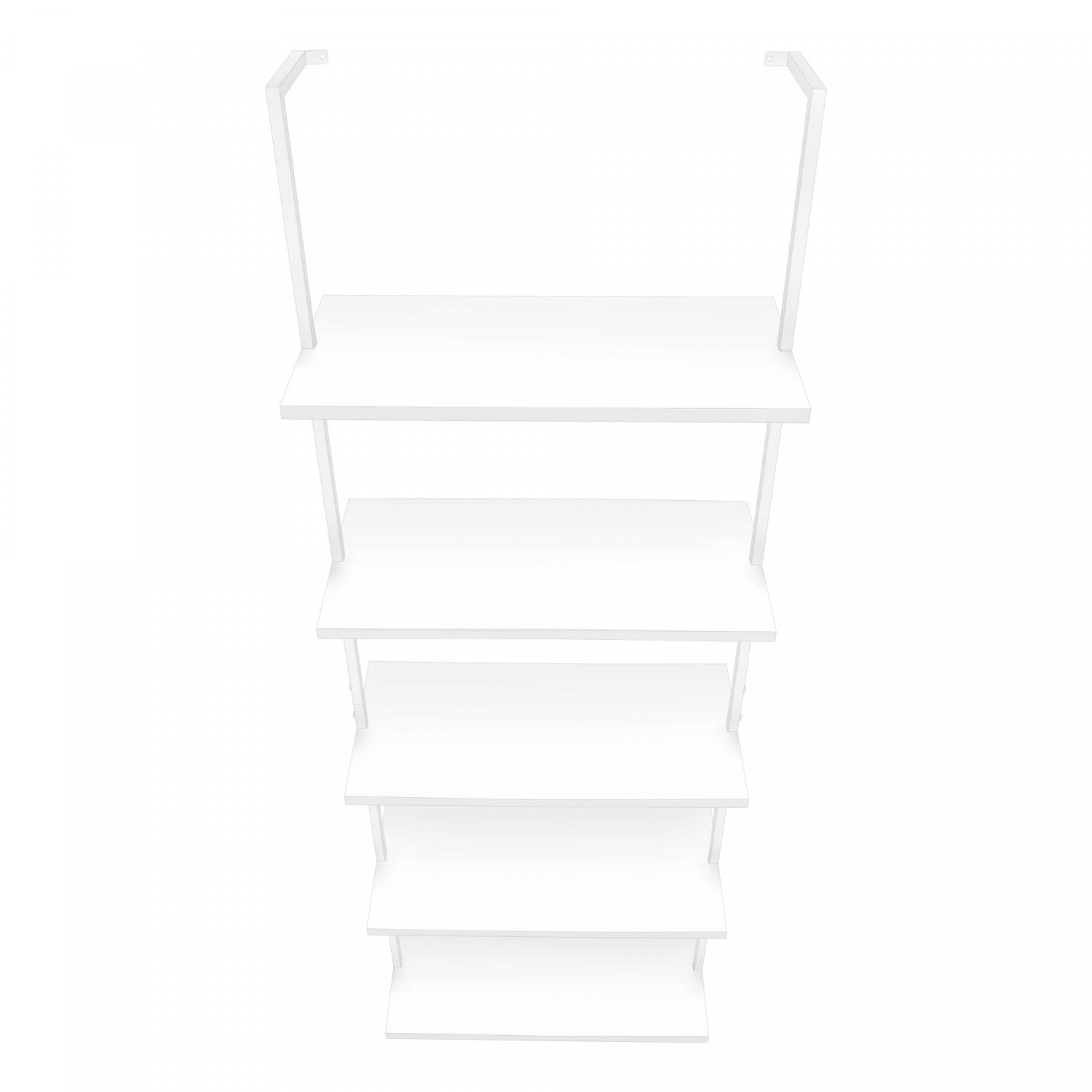White Vale Bookcase - Modern Wooden Bookshelf for Living Room, Bedroom & Office - Stylish Storage Solution for Books, Decor & Essentials