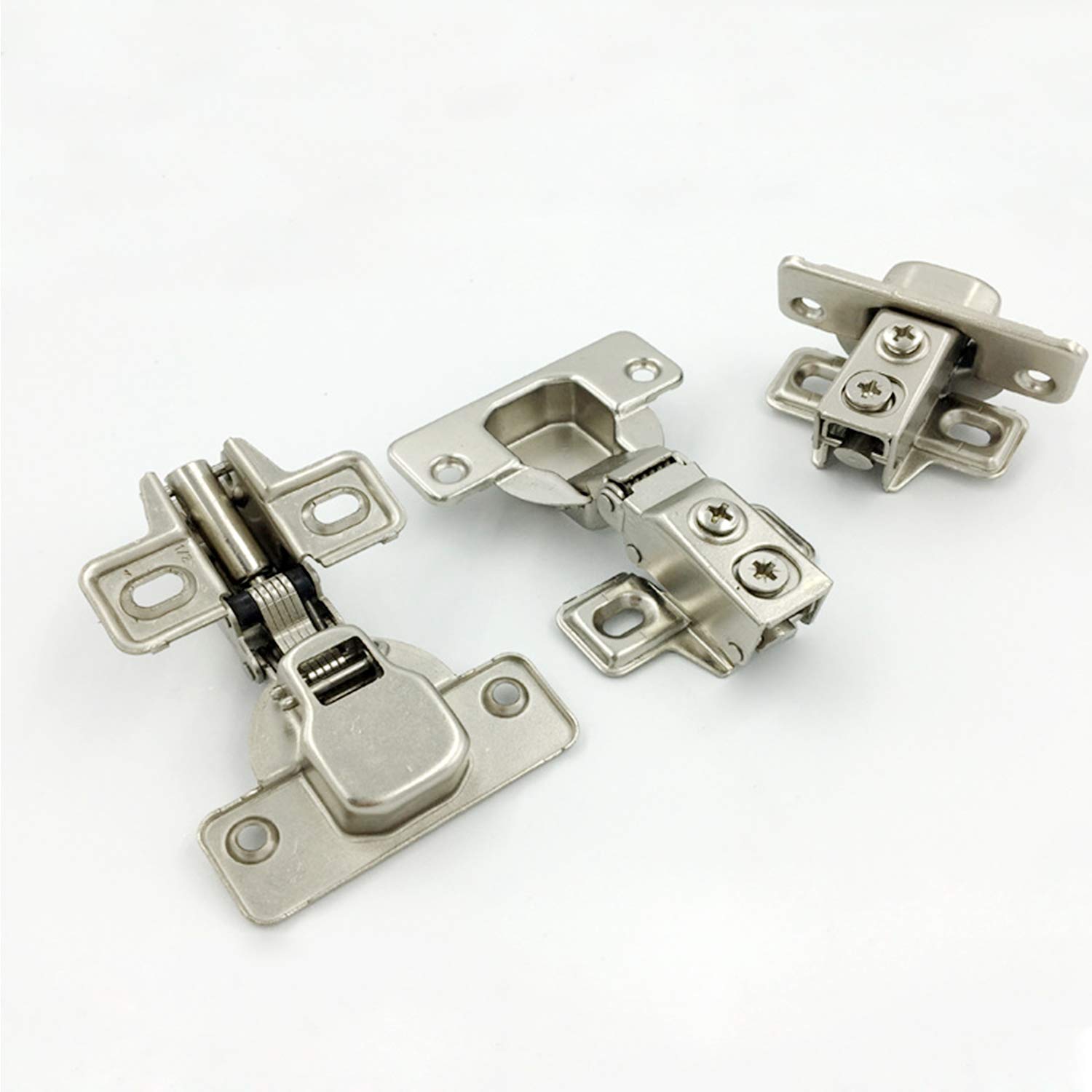 LIKERAINY 35mm Soft Close Cabinet Hinges - 95° Full Overlay Face Frame Hinge with Hydraulic Damper, Compact Mini Hinges for Cabinet, Cupboard & Wardrobe Doors (Pack of 4) - Perfect for Kitchen Cabinets, Bathroom Vanities & Closet Organizers