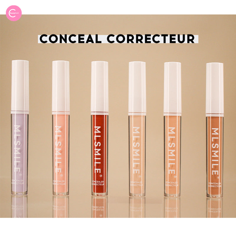MLSMILE Concealer Corrector - Full Coverage Liquid Makeup for Dark Circles & Blemishes - Perfect for Everyday Wear & Special Occasions