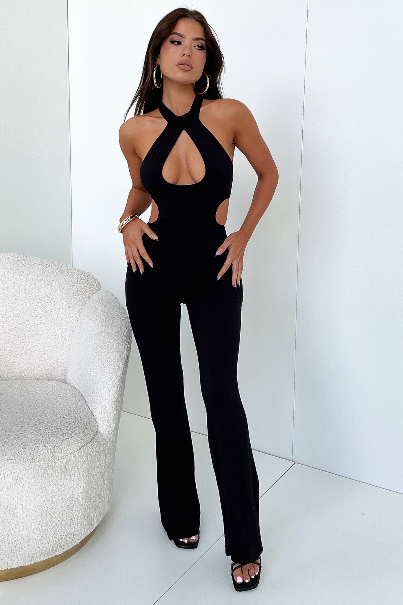 Gianna Jumpsuit for Women - Black Stretchy Romper | Perfect for Casual Outings, Parties & Date Nights