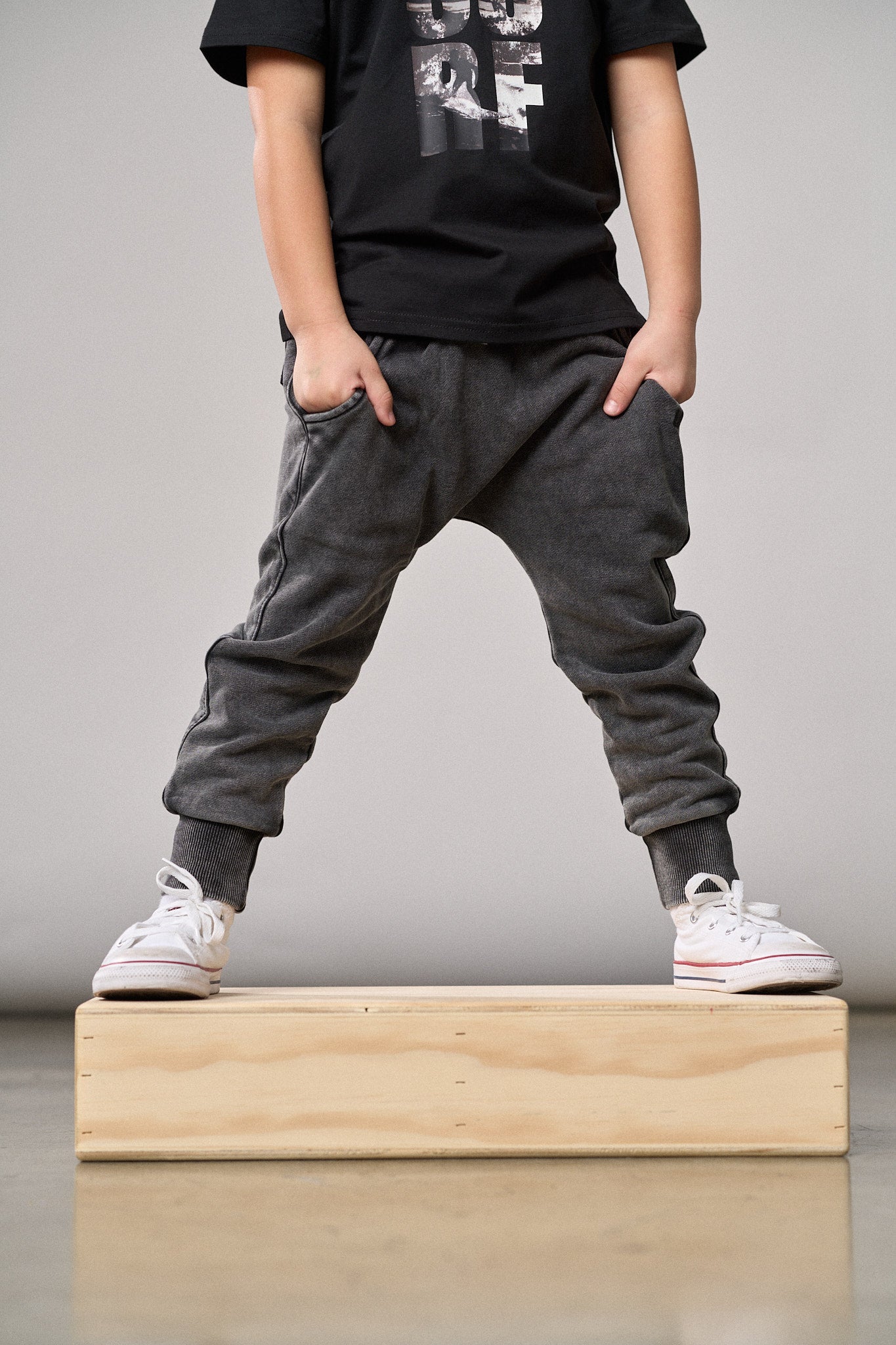 Acid Wash Jogger Pants for Men & Women - Black Distressed Casual Sweatpants | Lounge, Gym, Streetwear Fashion