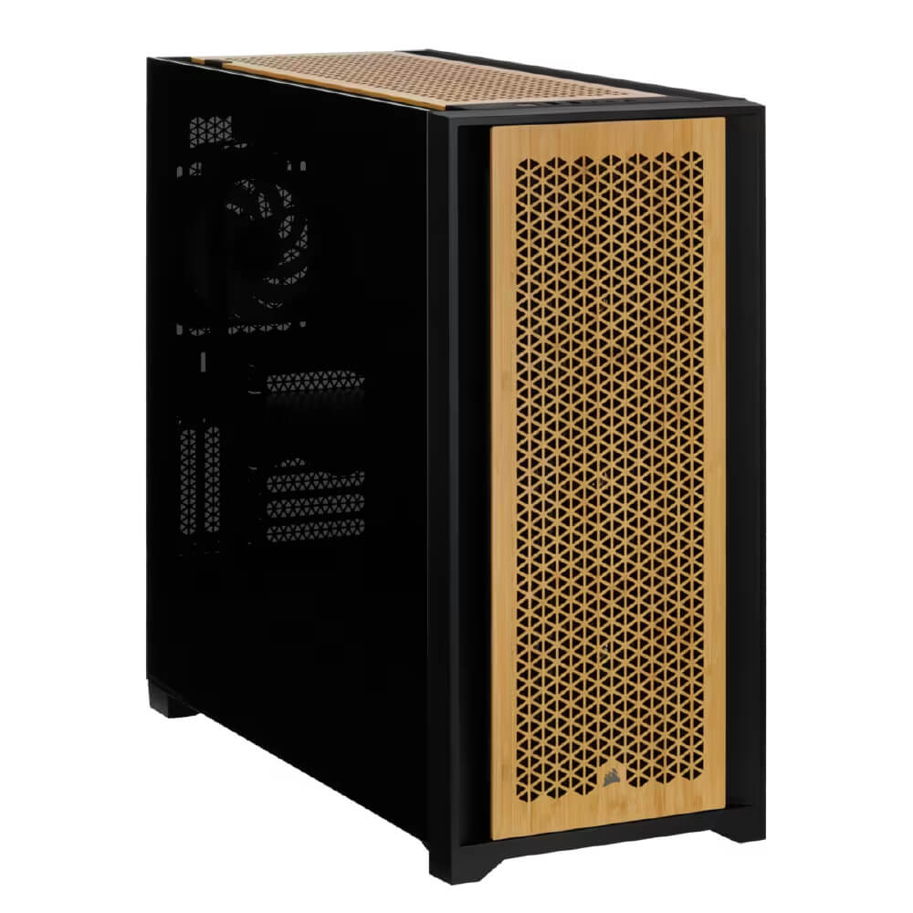 Corsair 5000D Airflow Mid-Tower PC Case with Premium Bamboo Front & Top Panels - Perfect for Gaming Rigs & High-Performance Computer Builds