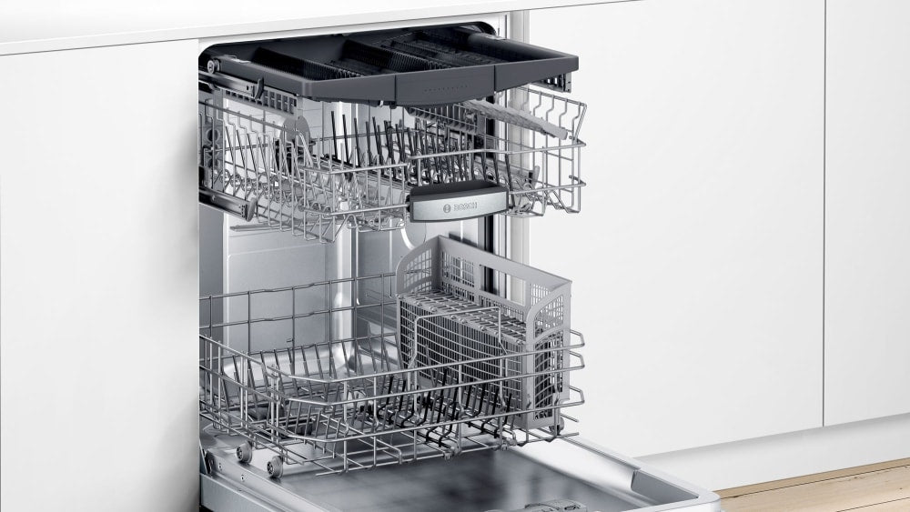 BOSCH SHXM78Z55N 800 Series 24 Inch Stainless Steel Fully Integrated Built-In Dishwasher - Perfect for Modern Kitchens & Large Families