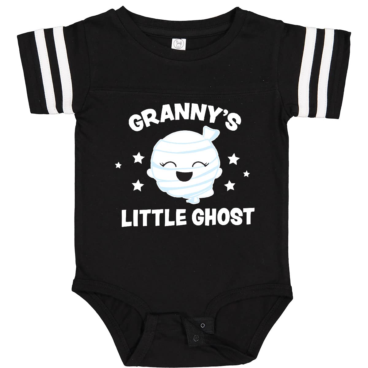 Inktastic Cute Granny's Little Ghost with Stars Baby Bodysuit - Soft Cotton Onesie for Infants & Toddlers - Perfect for Halloween, Birthday Gifts & Family Photos