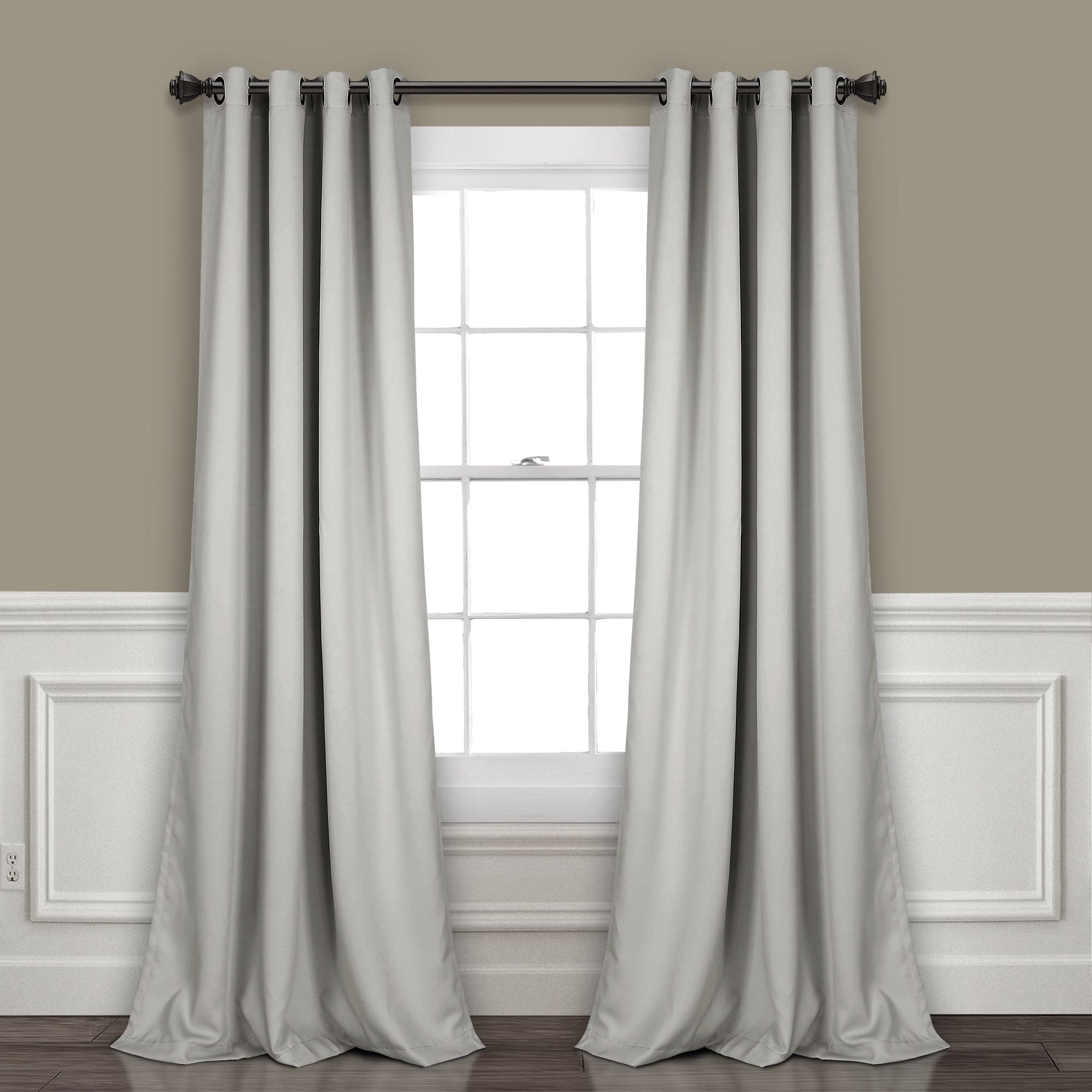 Thermal Insulated Blackout Curtains for Bedroom - Noise Reducing Grommet Window Panels Set, Energy Saving & Light Blocking for Home, Office, Nursery - 2 Panels (52x84 Inches, Black)