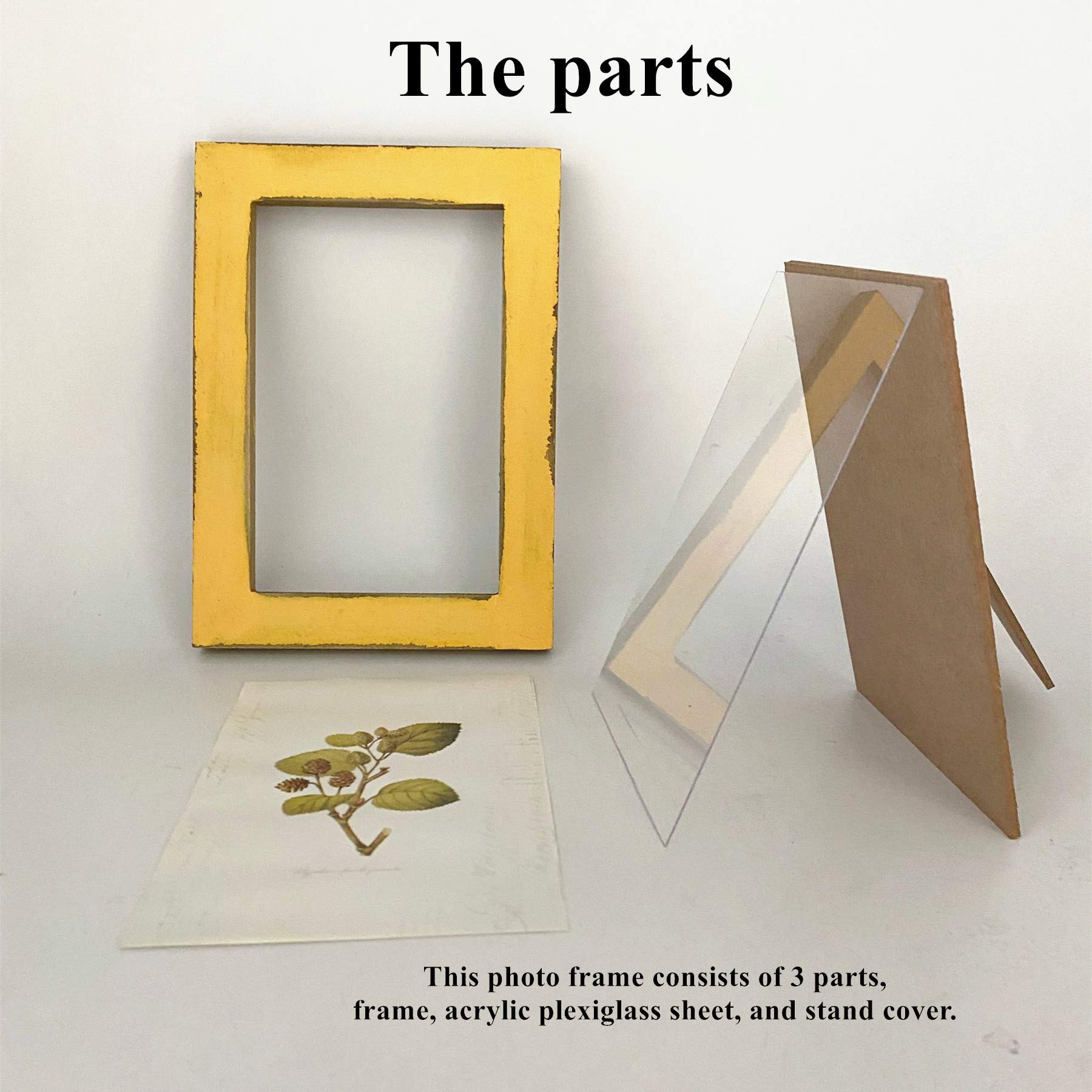 4x6 Inch Rustic Picture Frames - Farmhouse Distressed Wood Photo Frames for Tabletop or Wall Mounting - Vertical & Horizontal Display - Reclaimed Wood Home & Office Decor - Perfect for Gallery Walls, Shelves, and Desktop Displays