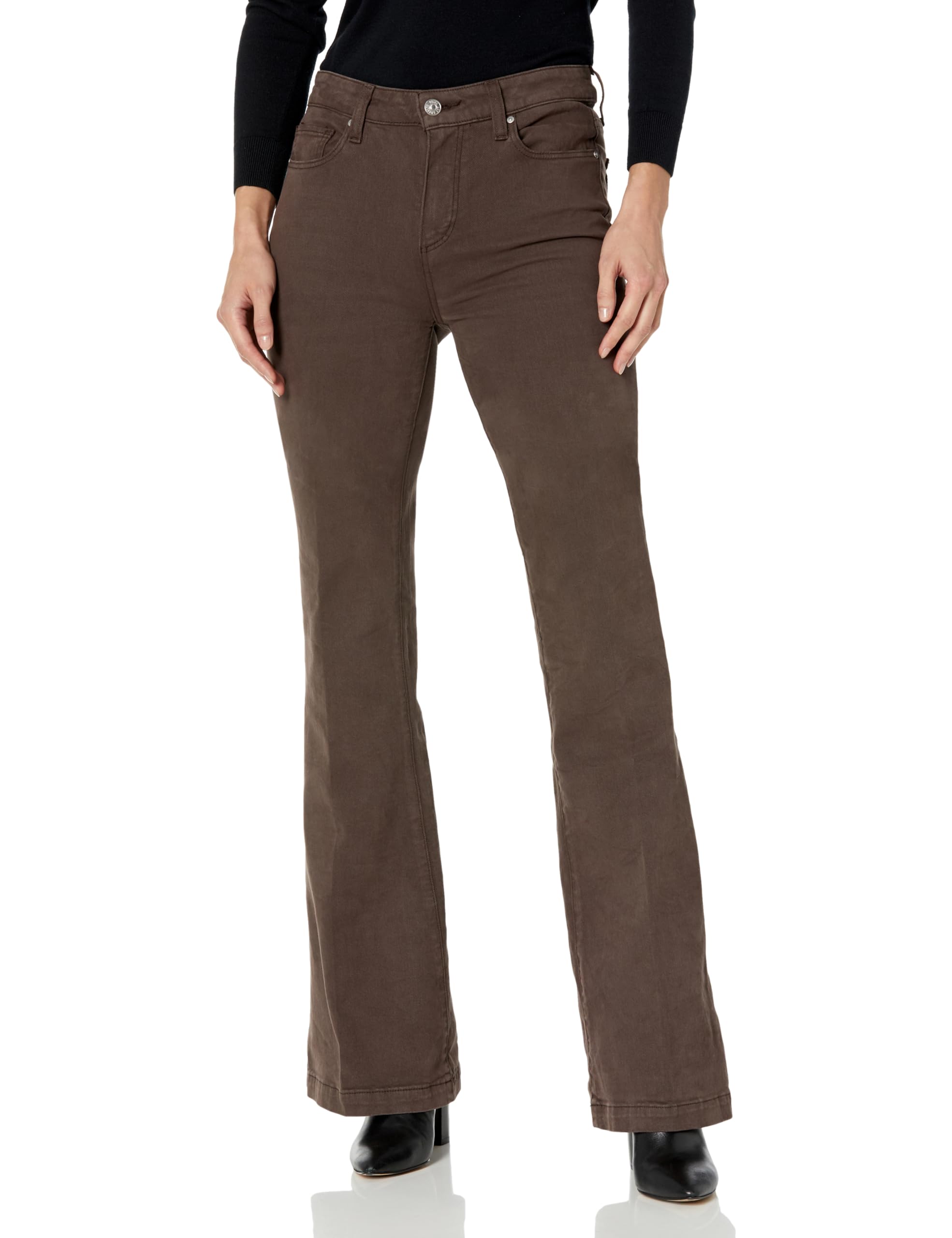 PAIGE Women's Genevieve Fog Luxe Coating Jeans - High Waist Skinny Denim Pants for Casual & Night Out | Perfect for Date Nights, Office Wear & Weekend Outfits