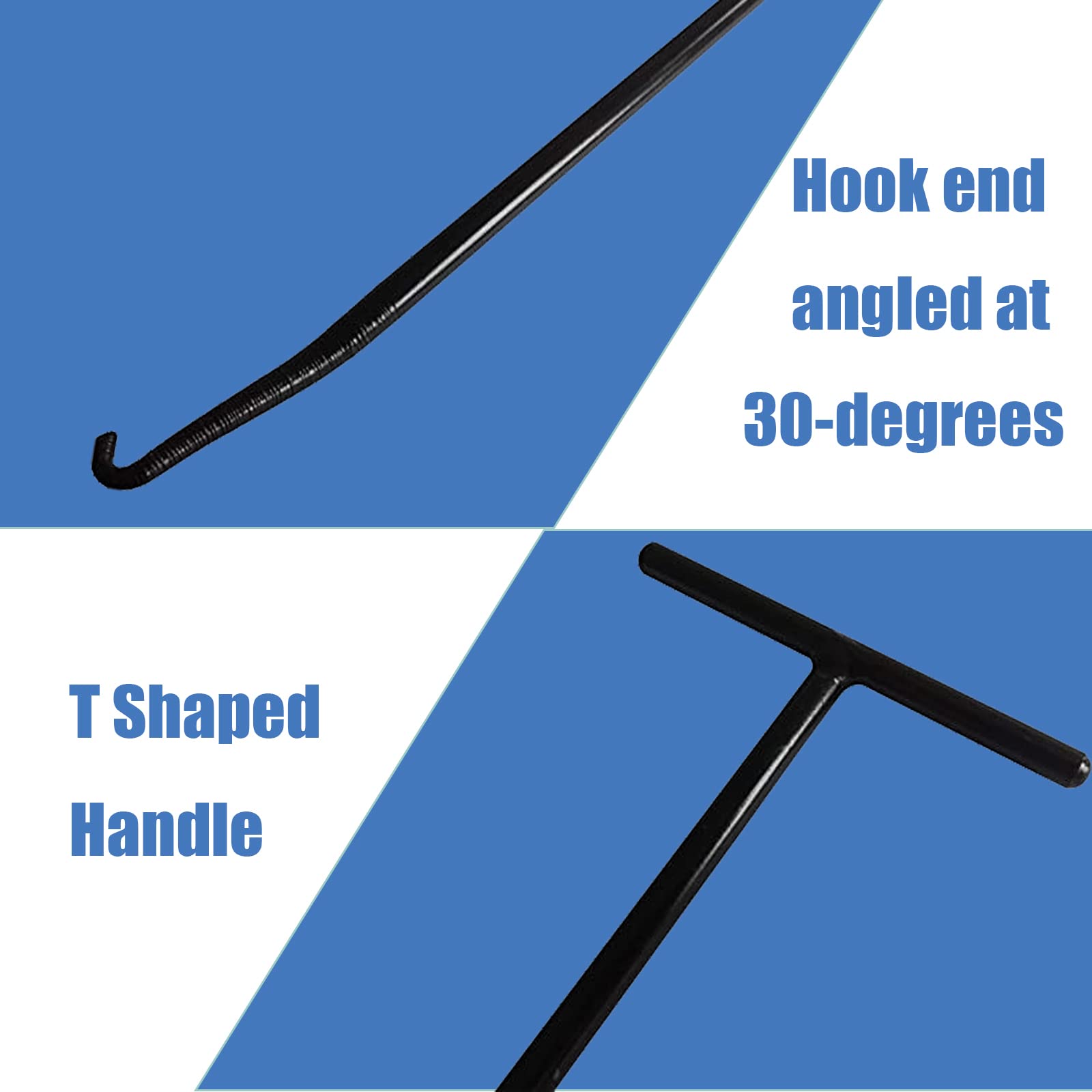 10 Inch/25 cm Motorcycle Exhaust Spring Puller Tool - Heavy Duty T-Handle Hook Removal Tool for Muffler, ATV, Dirt Bike & Snowmobile | Perfect for Garage Repairs & DIY Maintenance
