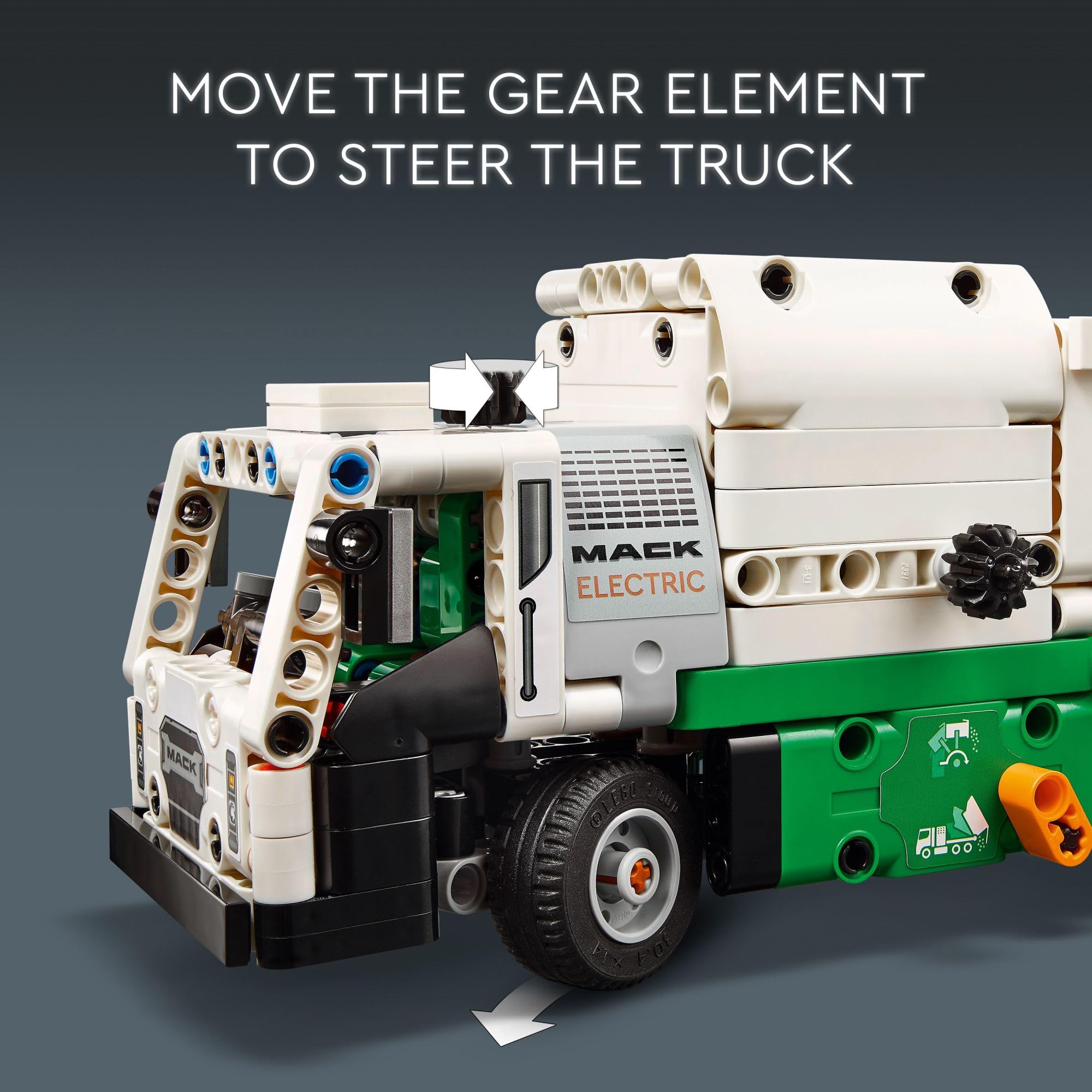 LEGO Technic Mack LR Electric Garbage Truck Toy Building Set - STEM Educational Construction Kit for Kids Ages 8+ | Realistic Recycling Truck Model with Working Features | Perfect Gift for Boys & Girls Who Love Vehicles & Pretend Play | Great for Birthday, Christmas & STEM Learning Activities