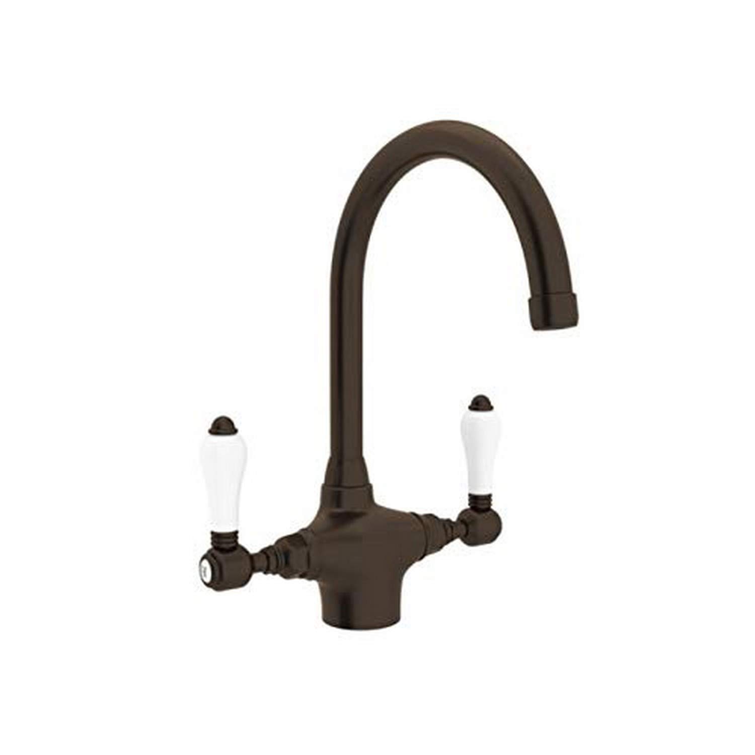 ROHL A1676LPTCB-2 Tuscan Brass Kitchen Faucet - High Arc Pull-Down Sprayer for Modern Farmhouse & Traditional Kitchens