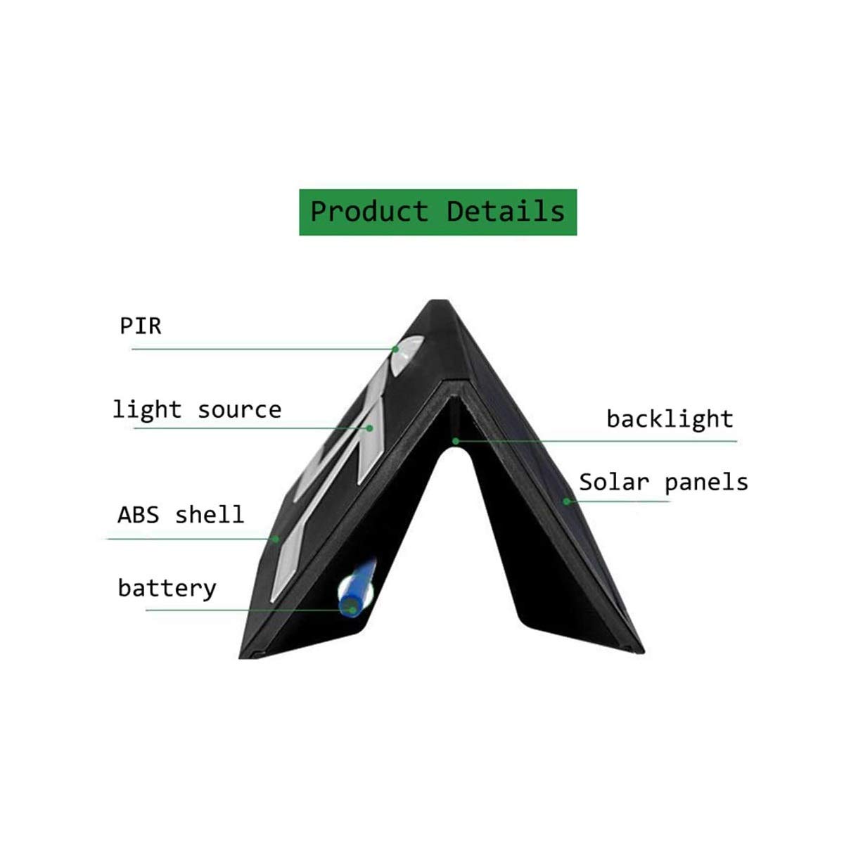 Solar Powered Outdoor Wall Light with PIR Motion Sensor - Waterproof LED Wall Mounted Lamp for Porch, Garden, Pathway & Street Lighting - Ideal for Home Security and Landscape Illumination