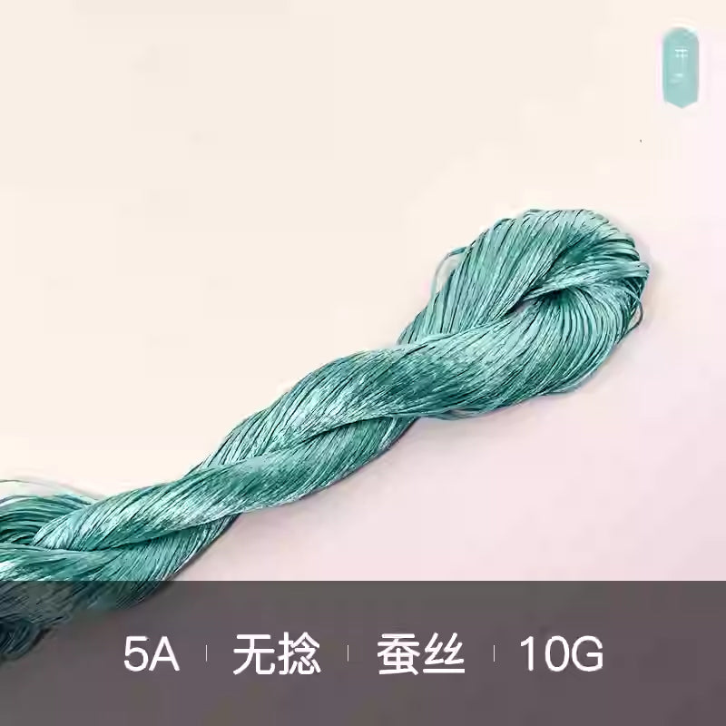 10g Suzhou Embroidery Thick Untwisted Mulberry Silk Thread (Gold Color) - Premium Hand Embroidery Supplies for DIY Crafts, Costume Design & Traditional Chinese Art Projects