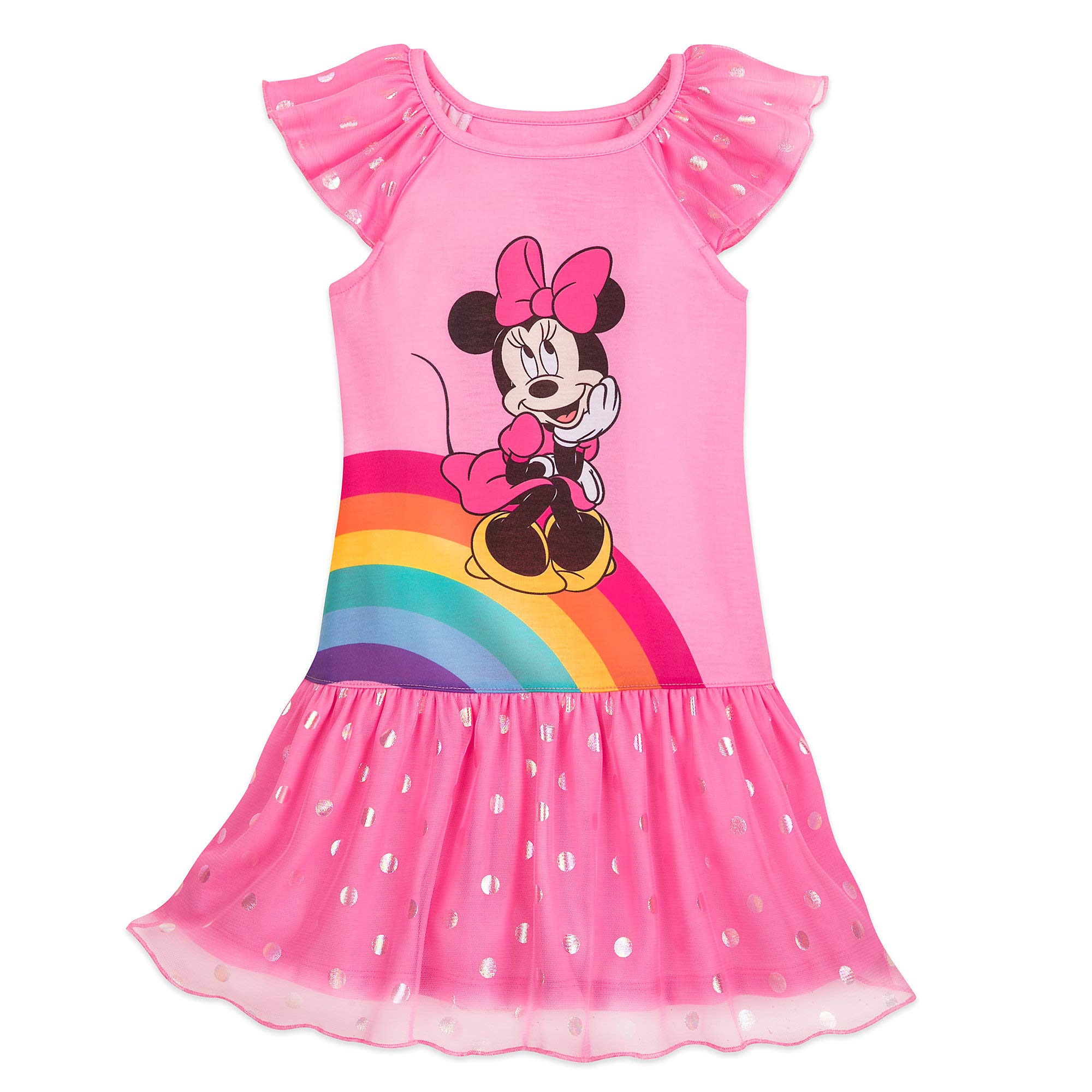 Disney Minnie Mouse Deluxe Nightshirt for Girls - Soft & Comfortable Sleepwear for Kids, Perfect for Bedtime & Sleepovers