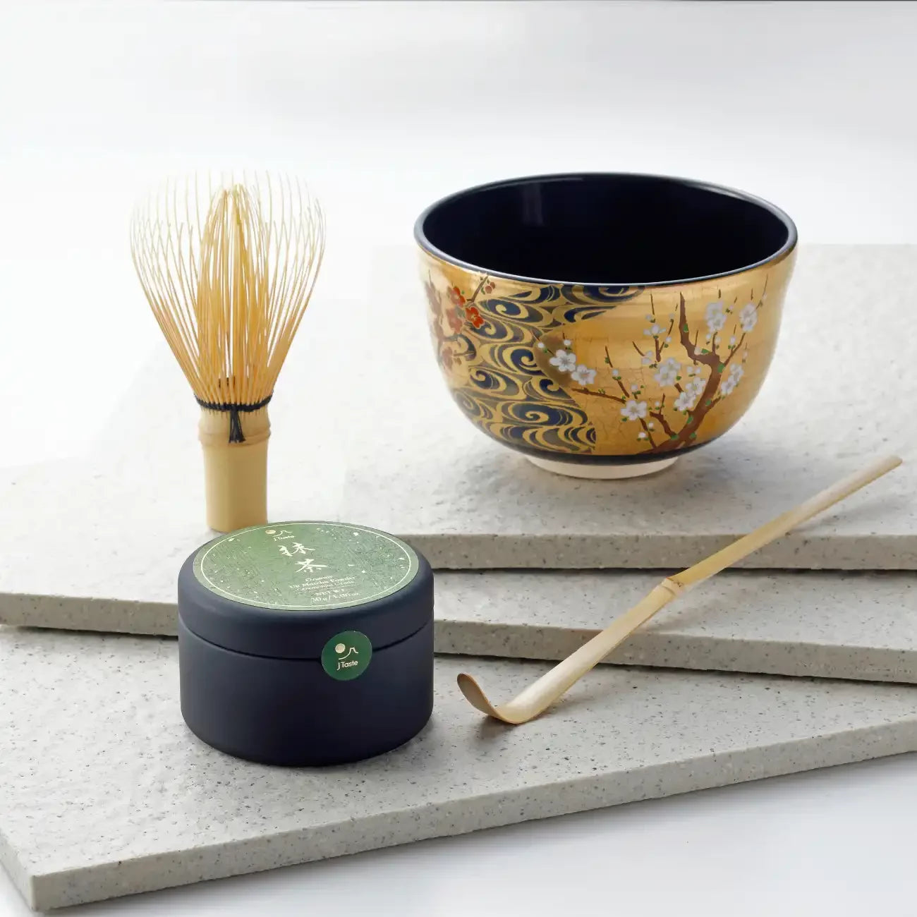 Handmade Gold Plum Blossom Chawan - Unique Japanese Matcha Tea Bowl for Traditional Ceremony & Zen Meditation | Perfect for Tea Lovers & Home Decor