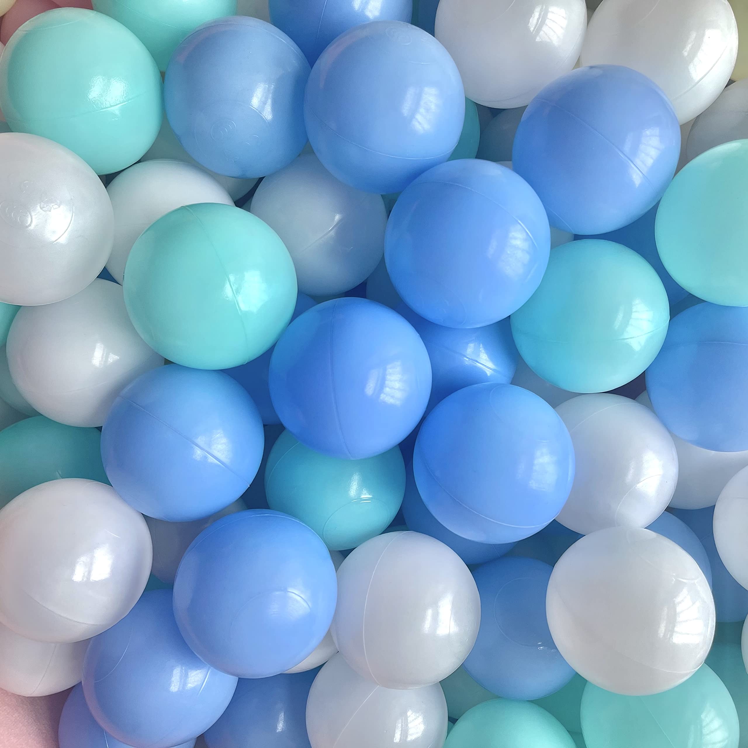 170 Count Blue Ocean Ball Pit Balls for Kids - Soft Plastic Play Tent & Pool Balls for Birthday Parties, Playground, Indoor Play - Safe Toddler Toys (180 Pack) - Perfect for Playrooms, Daycares & Backyard Fun