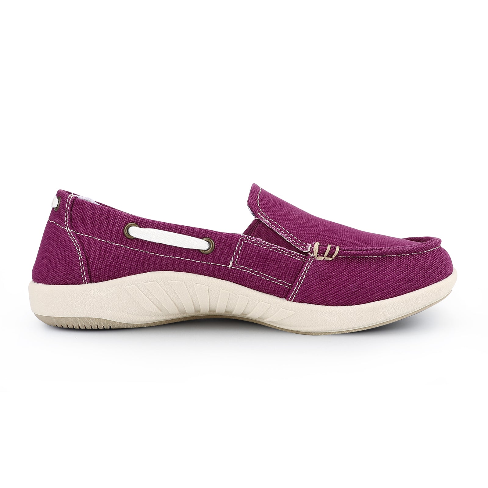 Women's Comfortable Canvas Loafer Shoes - Casual Slip-On Flats for Walking, Work & Travel - Breathable & Lightweight Everyday Shoes