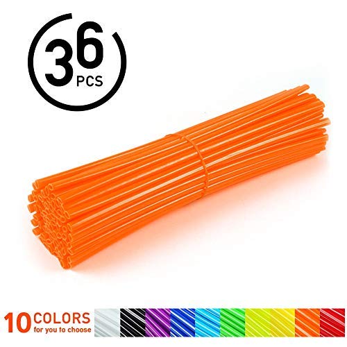 36Pcs Bike Spoke Covers & Wheel Rim Protectors - Reflective Spoke Guards for Motorcycle & Bicycle Safety (Black) - Perfect for Night Riding & Urban Commuting
