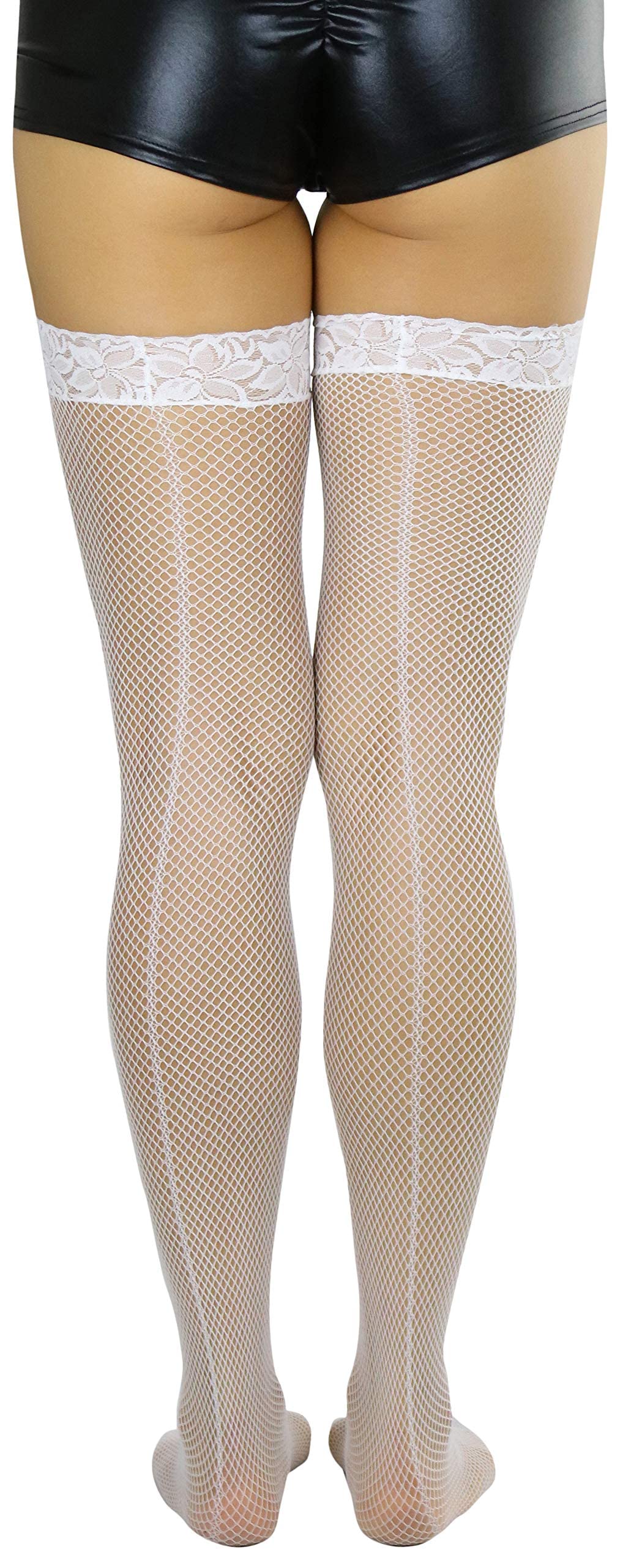 ToBeInStyle Women’s Bright & Vibrant Fishnet Thigh High Stockings – Sexy Fashion Hosiery for Parties, Cosplay & Night Out