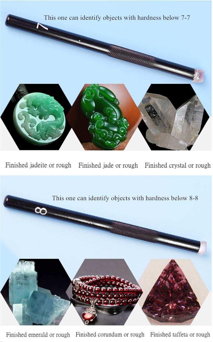 Mohs Hardness Test Kit - 5 Pack Mineral Identification Tools for Gemstones, Jade & Jewelry (Hardness 5-9) | Professional Scratch Tester for Geology, Mining & Industrial Use | Perfect for Jewelers, Collectors & Students
