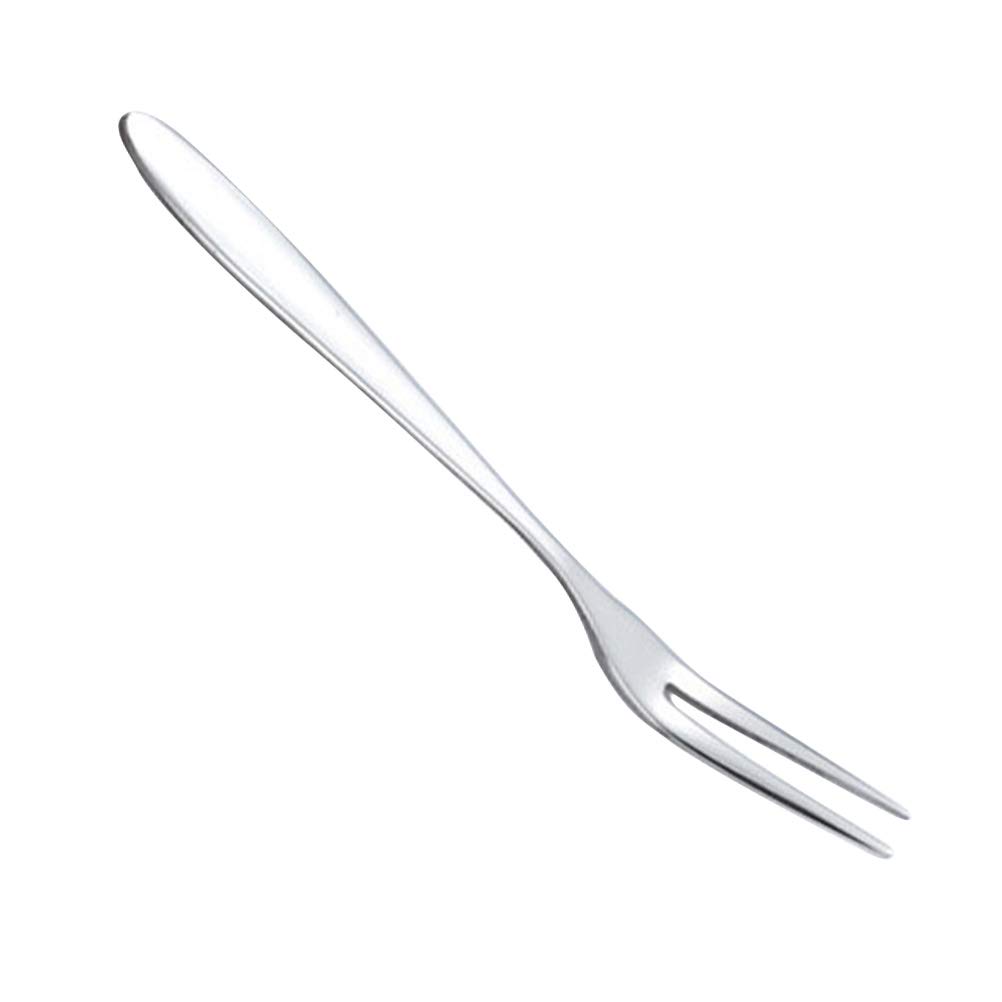 5-Pack Stainless Steel Cake Forks - Reusable Fruit Forks & Party Picks for Desserts, Lunchboxes, Picnics & Tea Parties (Durable & Elegant)