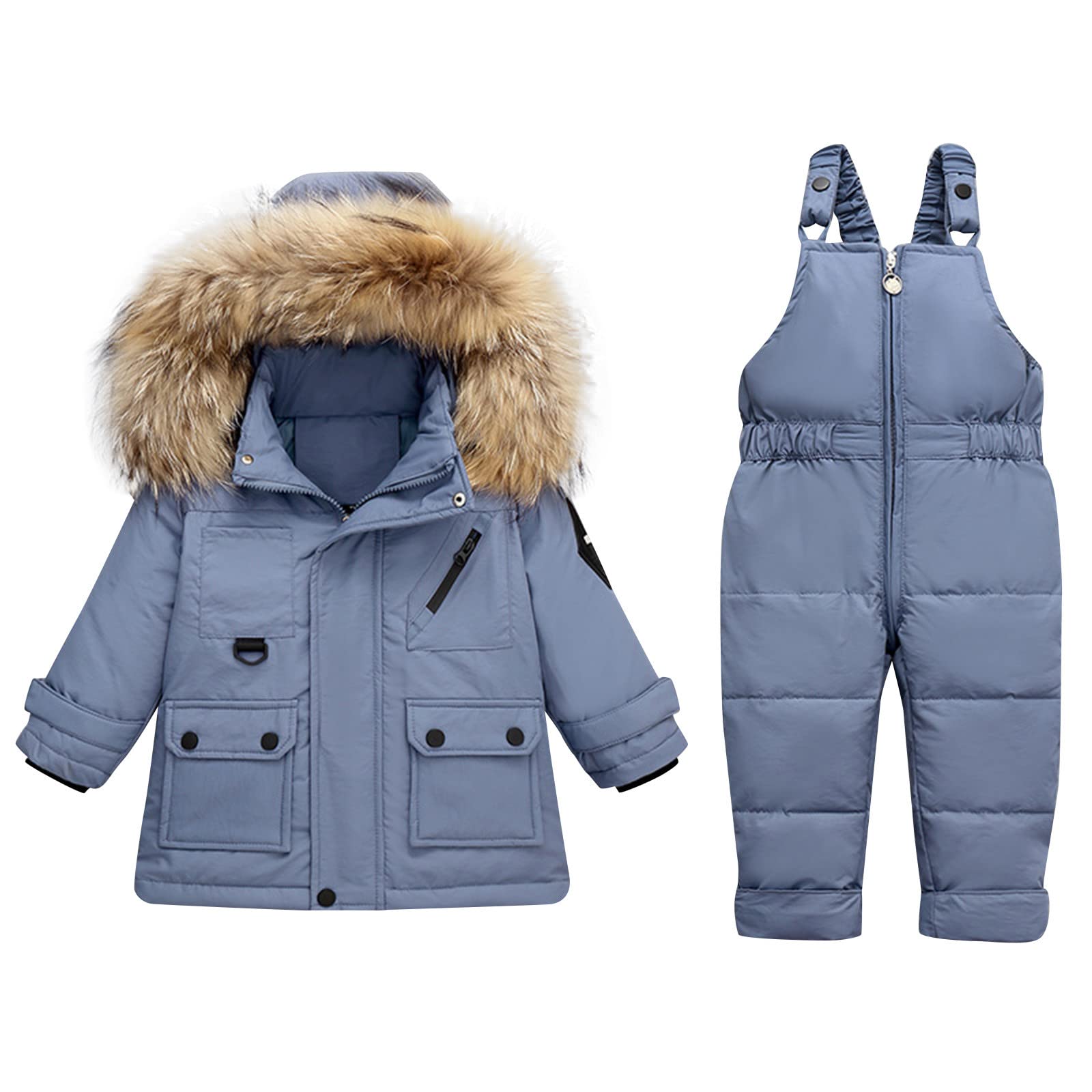 Baby Boys & Girls Winter Puffer Jacket with Hood - 3D Ear Zipper Hoodie Coat for Toddlers & Kids | Warm Winter Outerwear for Playdates, School & Outdoor Activities