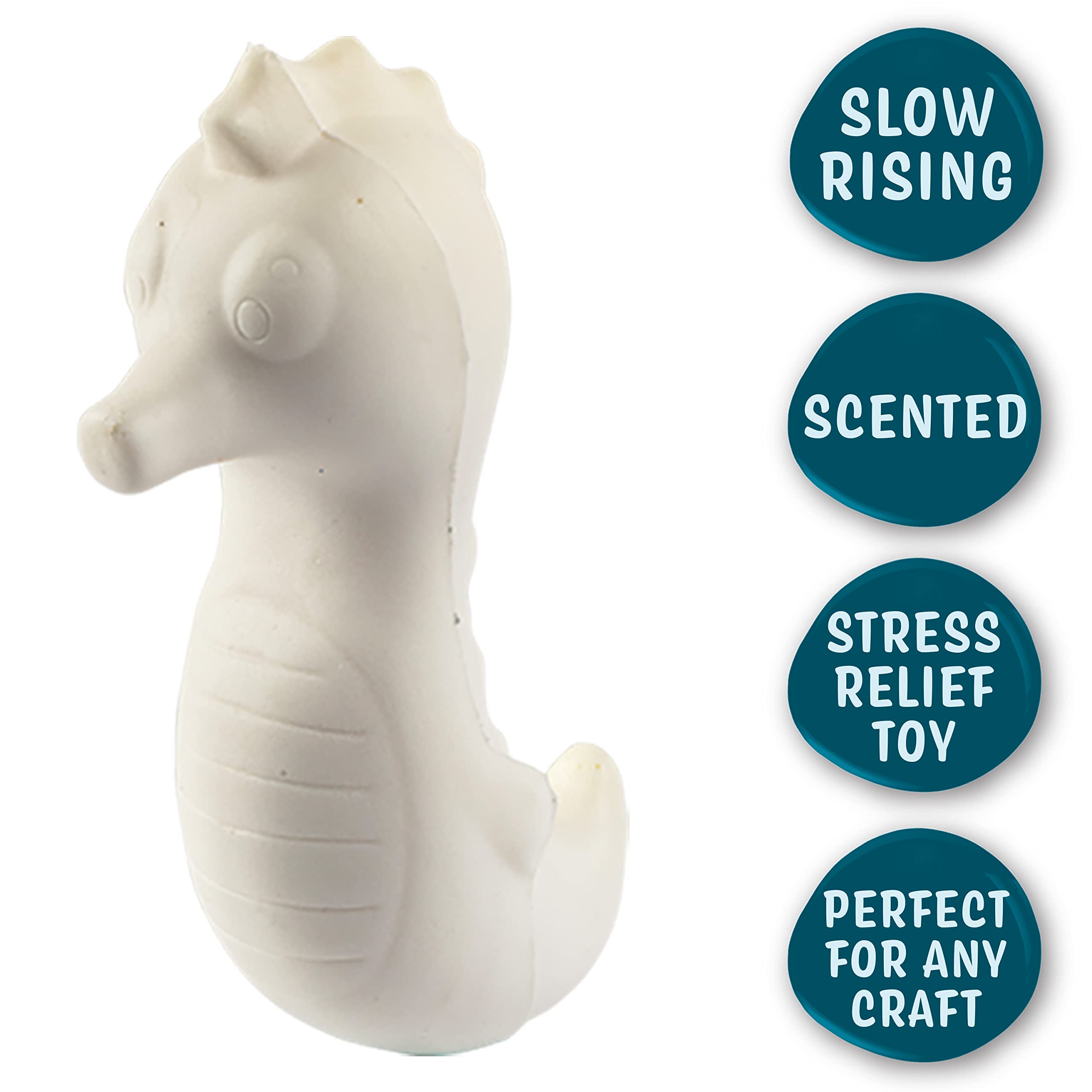 DIY Party Craft Kit - Jumbo Ocean Pals Squishies (8 Unique Sea Animals) - White Kawaii Scented Slow Rising Squishy Toys with Paint for Stress Relief - Perfect for Kids Classroom Activities, Birthday Gifts & Sensory Play (4