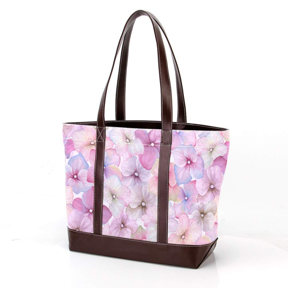 Stylish Large Capacity Pink Floral Tote Bag for Women - Perfect for Work, Travel & Shopping (Durable Handheld Shoulder Bag)