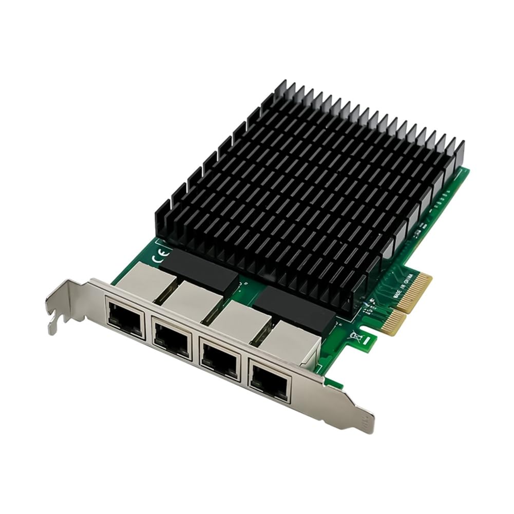 1Set PCI-E X4 Gigabit 4-Port Server Network Card - I210-T4 RJ45 Ethernet NIC for Industrial Camera & Vision Systems | High-Speed Networking Solution for Servers, Workstations & Industrial Applications
