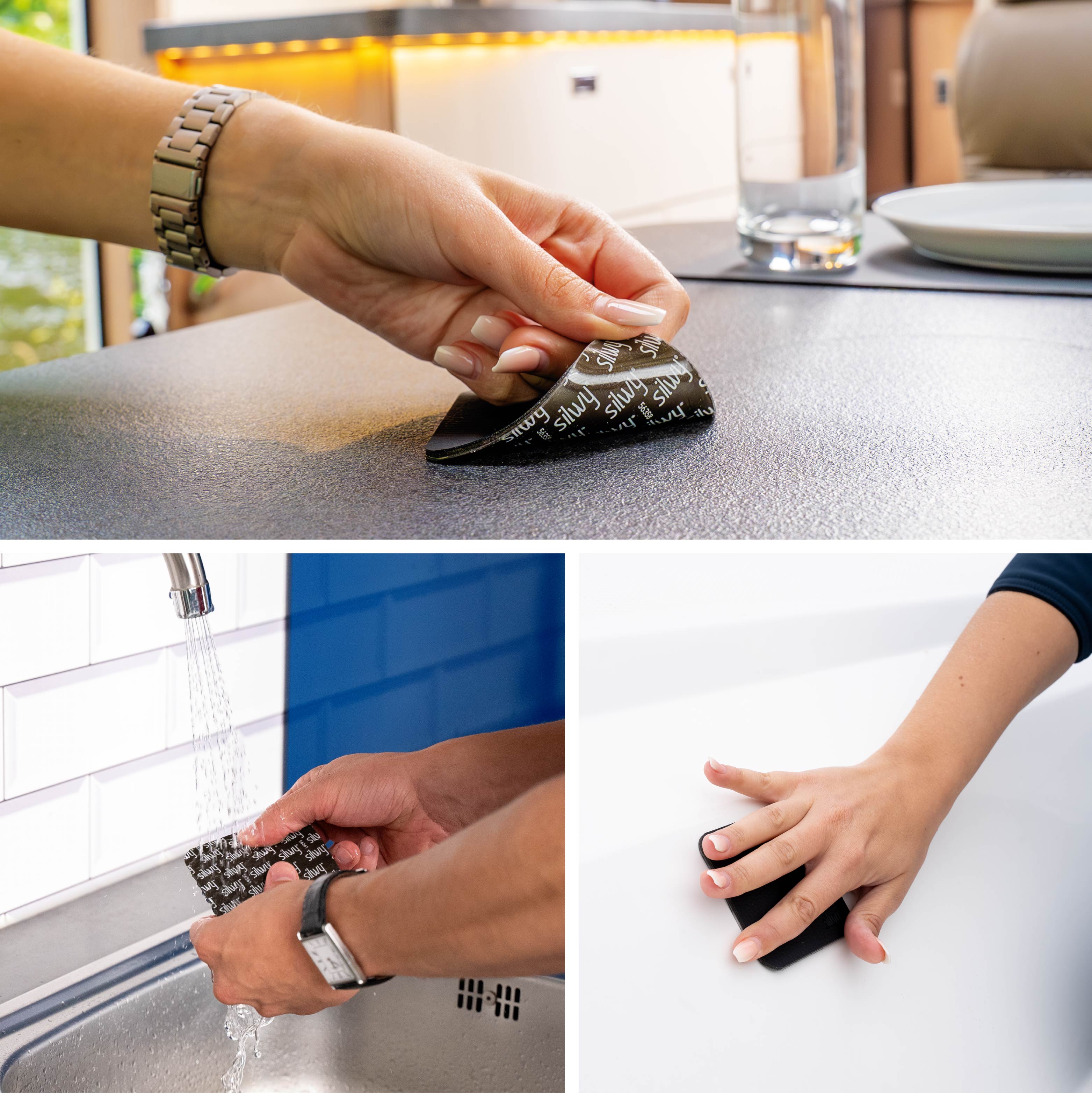 Magnetic Coaster for Stem Glasses - Grey with Non-Slip Pad - Perfect for Wine Bars, Dinner Parties & Home Decor