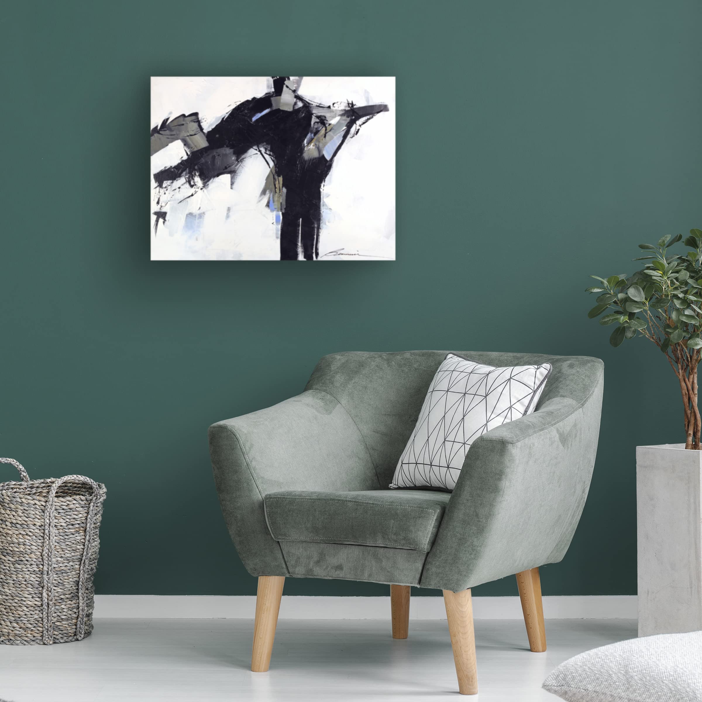Beau Wild 'Leap Frog' Canvas Wall Art Print - Modern Home Decor for Living Room, Bedroom & Office - Trademark Fine Art Collection