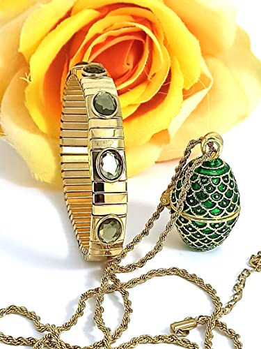 emerald faberge egg necklace
