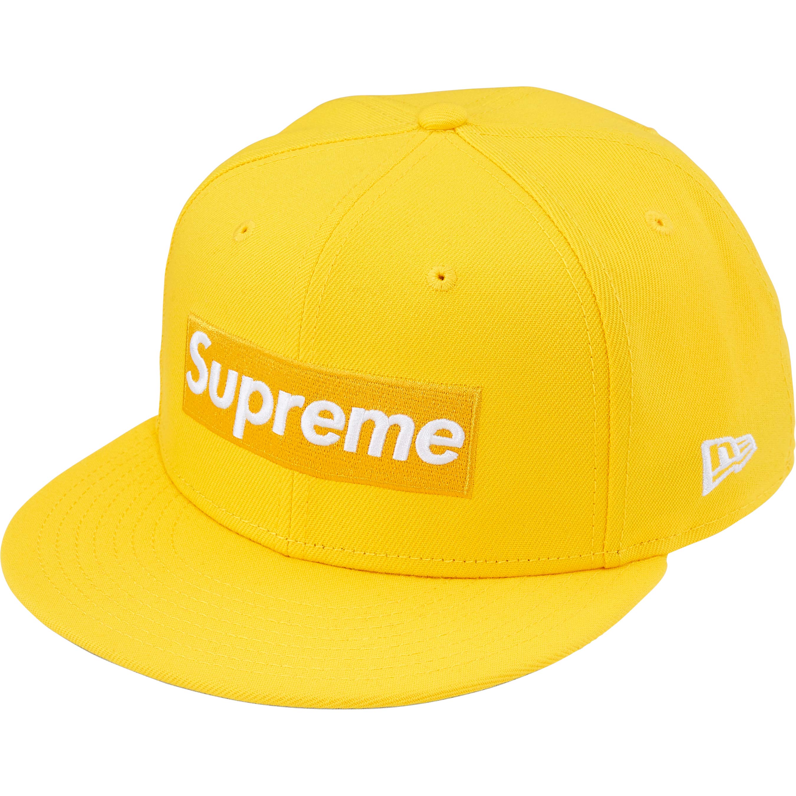 Supreme Championship Box Logo New Era Yellow Snapback Hat - Official Streetwear for Men & Women - Perfect for Urban Fashion and Street Style Outfits