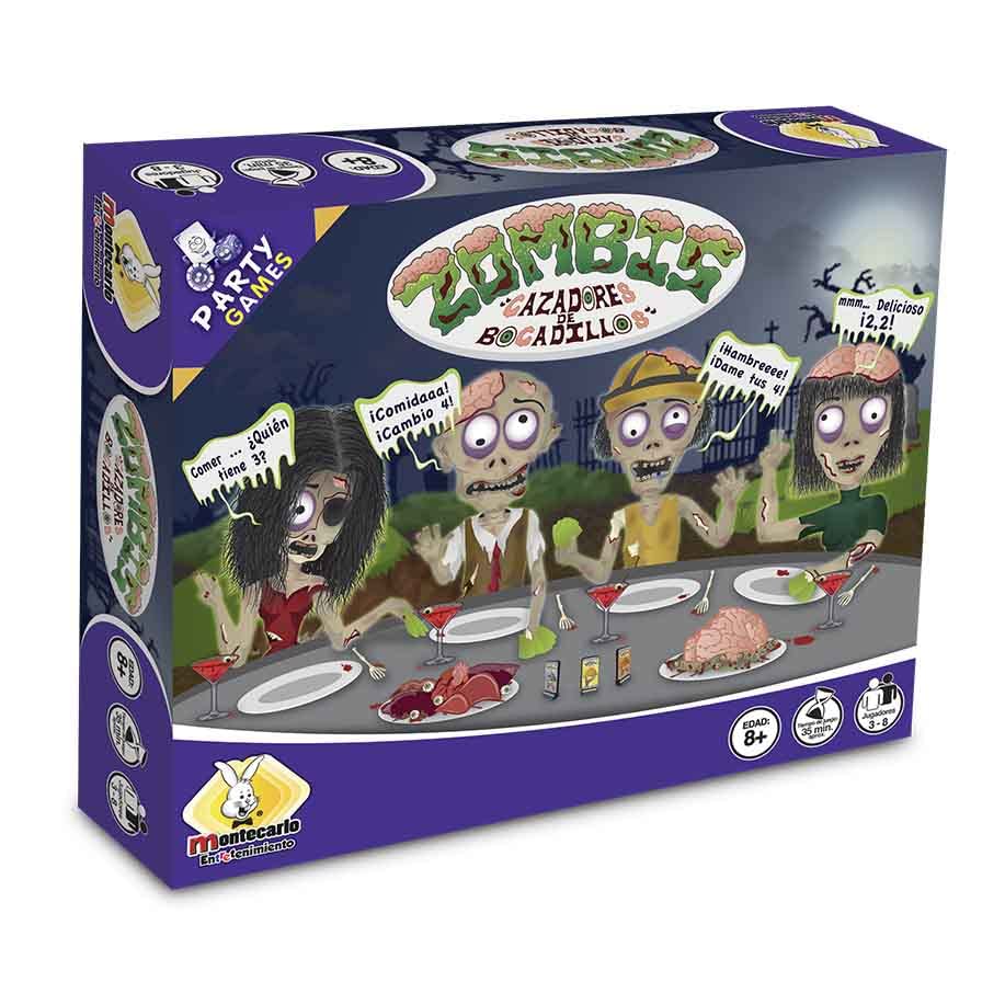 Monte Carlo Zombies Snack Hunters - Family Board Game & Card Game for Kids & Adults (Spanish Edition) - Perfect for Halloween Parties, Game Nights & Family Gatherings