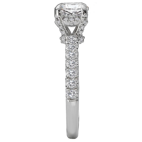 18KT White Gold 1.25 CTW Diamond Accented Head Ring for Women - Elegant Wedding Band, Anniversary Gift & Special Occasion Jewelry