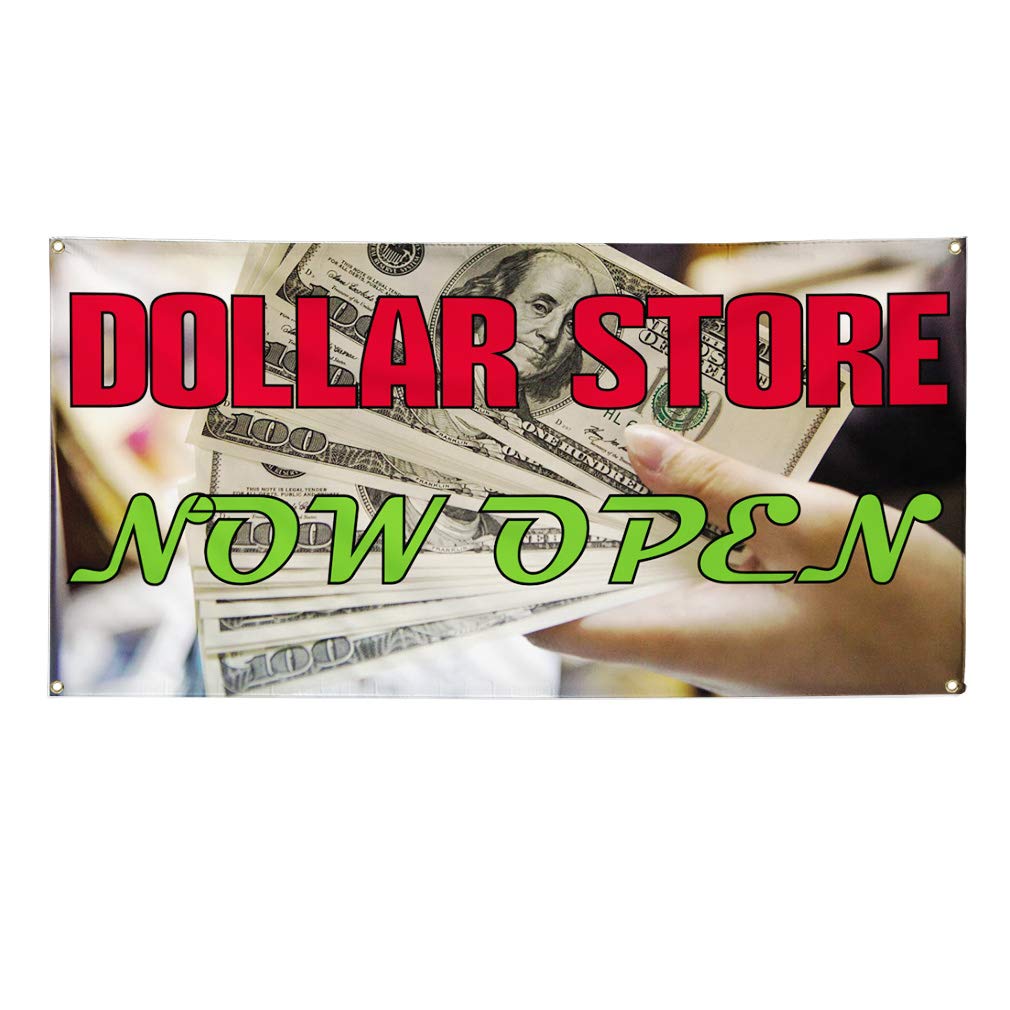 Durable Vinyl Banner - 48x96 Inches with 8 Grommets | Weatherproof Outdoor Advertising Sign for Retail, Dollar Store Openings & Yard Sales | Perfect for Business Promotion, Events & Industrial Use