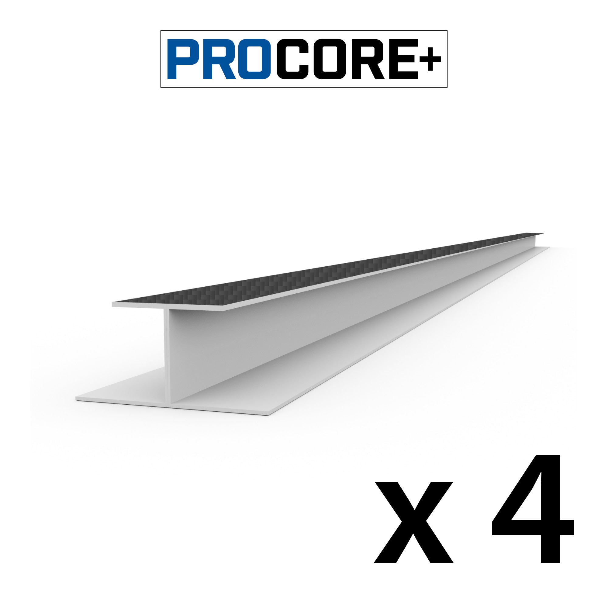 8 ft. PROCORE+ Black Carbon Fiber PVC H Trim Pack - Durable Auto & Home Edge Protection for Doors, Walls & Furniture