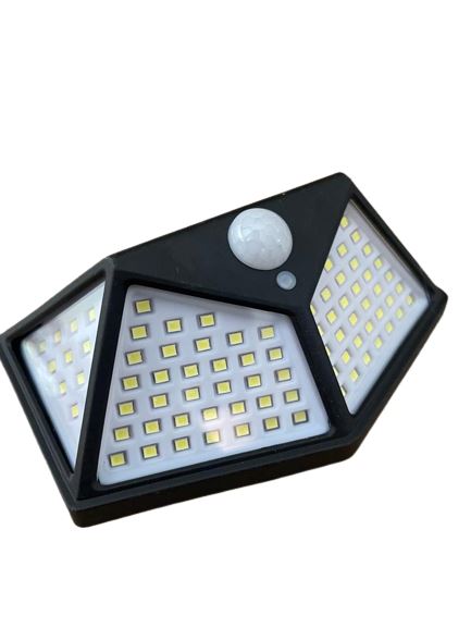 Aiko 100 LED 20W Solar Powered Outdoor Motion Sensor Light - Weatherproof Security Lighting for Garden, Pathway, Patio, and Yard (Model: LED YM COB100) - Perfect for Home, Commercial, and Landscape Lighting