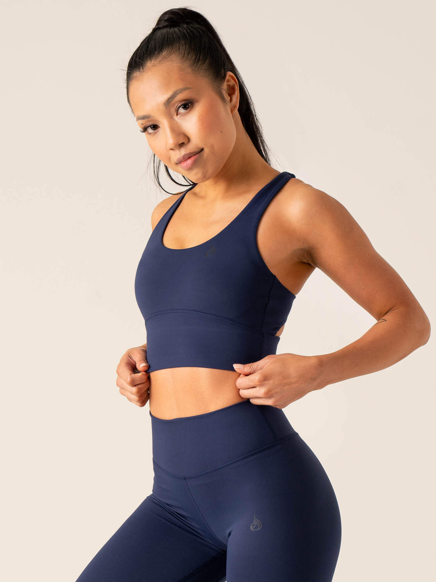 NKD Arch Sports Bra - High Support Workout Bra for Women in Navy Blue | Perfect for Running, Yoga & Gym