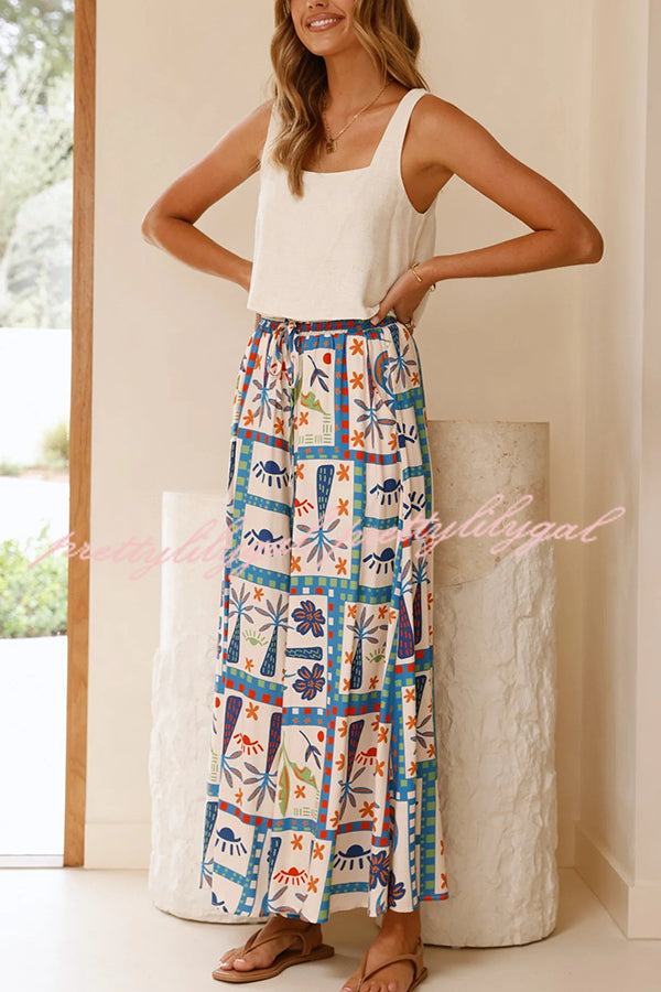Stylish Floral Print Lapel Short Sleeve Blouse with Elastic Waist Casual Wide Leg Pants Set - Perfect for Summer Outfits, Beach Vacations & Boho Fashion