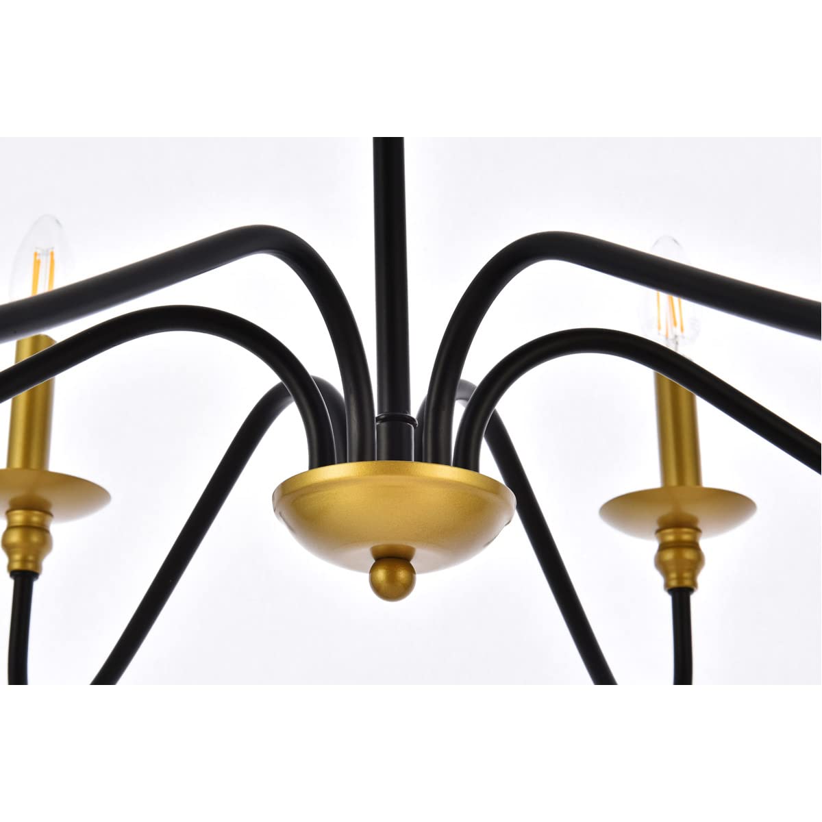 Elegant Rohan Collection 6-Light Chandelier - Modern Crystal Ceiling Light Fixture for Dining Room, Living Room & Bedroom - Perfect for Home Decor & Interior Design