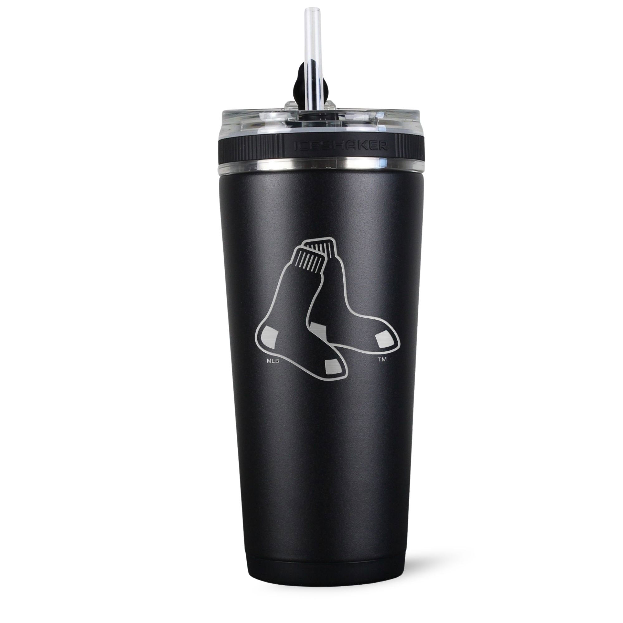 Officially Licensed Boston Red Sox 26oz Flex Bottle - Insulated Water Bottle with Straw Lid, Leakproof & BPA-Free - Perfect for Baseball Games, Gym & Outdoor Activities
