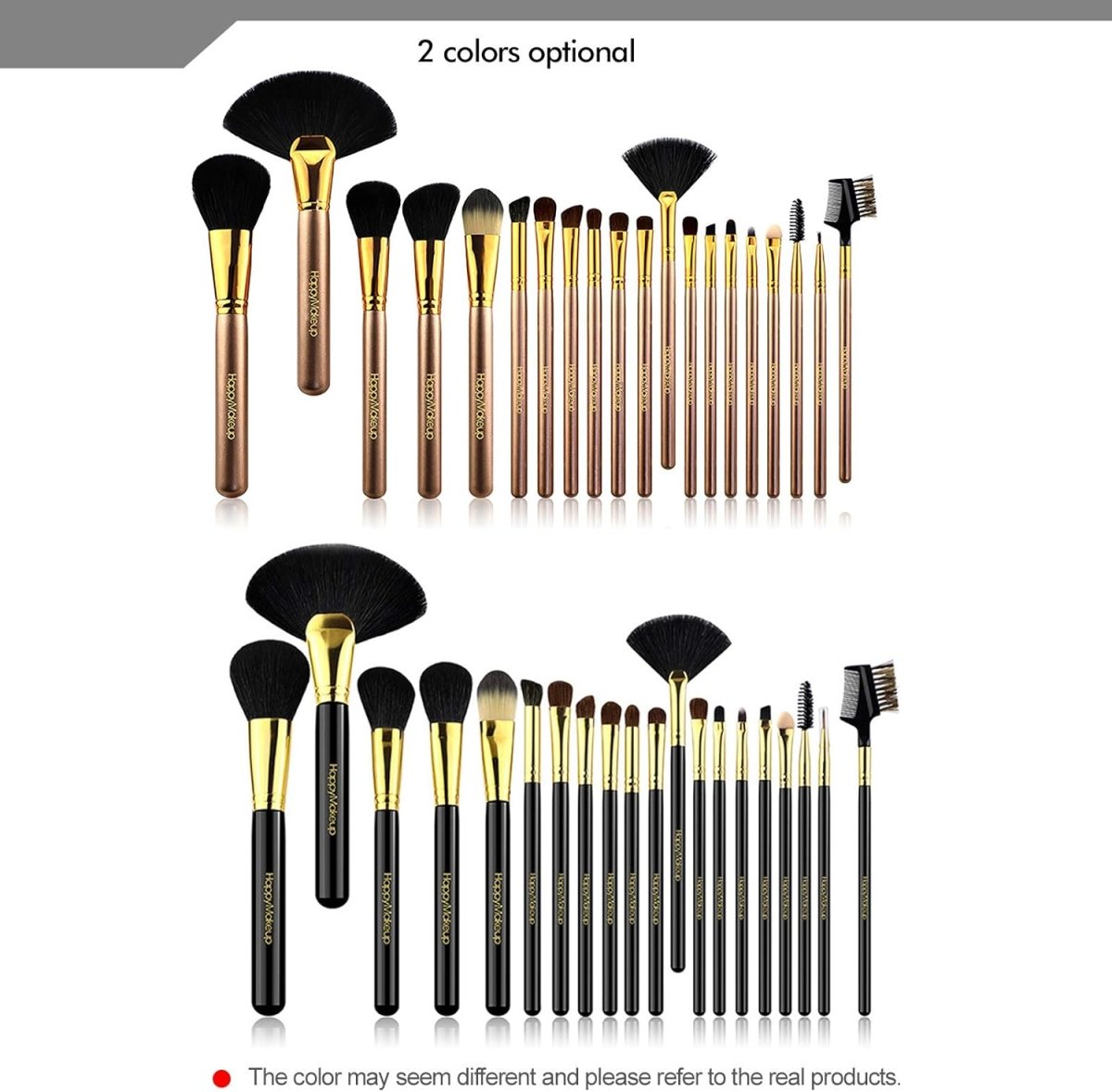 20-Piece Professional Makeup Brush Set - Salon Quality Champagne Gold Brushes for Foundation, Blending, Contouring & Eyeshadow - Perfect for Makeup Artists & Beginners (Home & Travel Use)