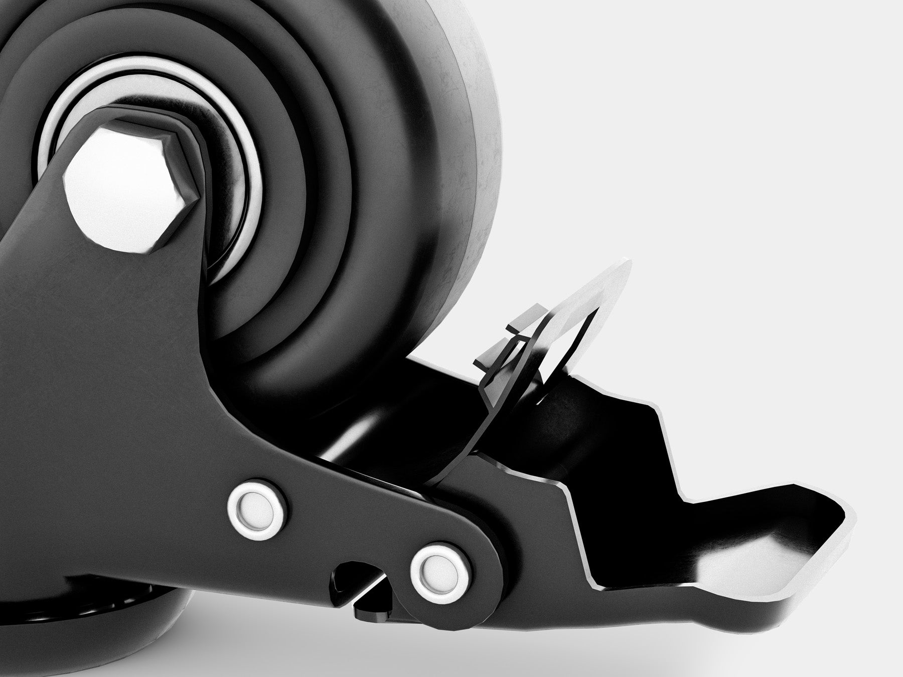 4 Heavy Duty Swivel Casters with Brakes - Universal Replacement Wheels for Furniture, Carts & Equipment - Smooth Rolling for Home, Office & Workshop Use