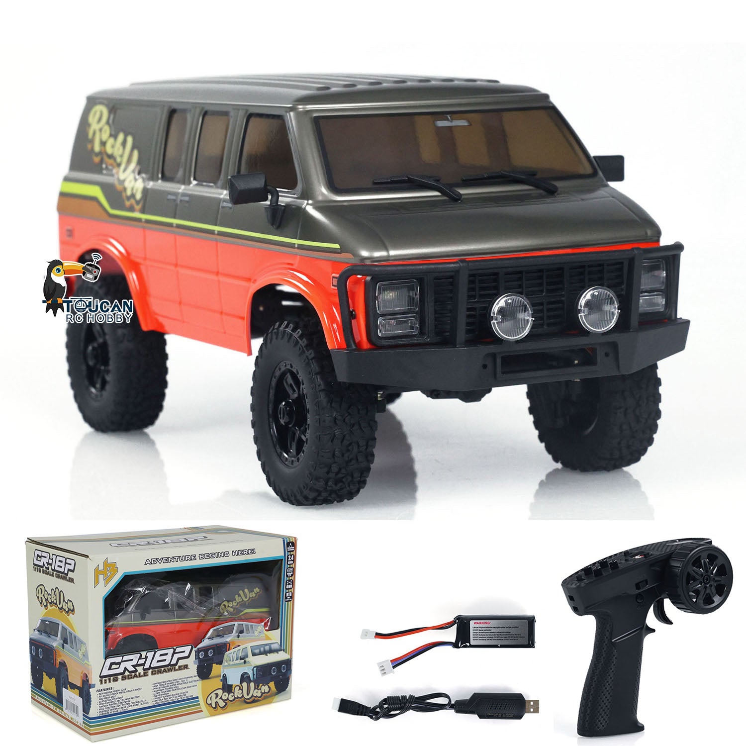 1:18 Scale 4x4 RC Rock Crawler Car - Hobby Plus CR18P Off-Road Radio Control Vehicle with Assembled & Painted Body - US Stock | Perfect for Trail Crawling, Backyard Adventures & RC Hobby Enthusiasts