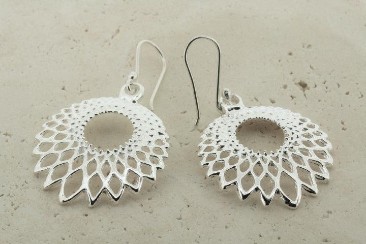 Feathered Drop Earrings for Women - Boho Circle Feather Dangle Earrings | Perfect for Parties, Weddings & Everyday Wear