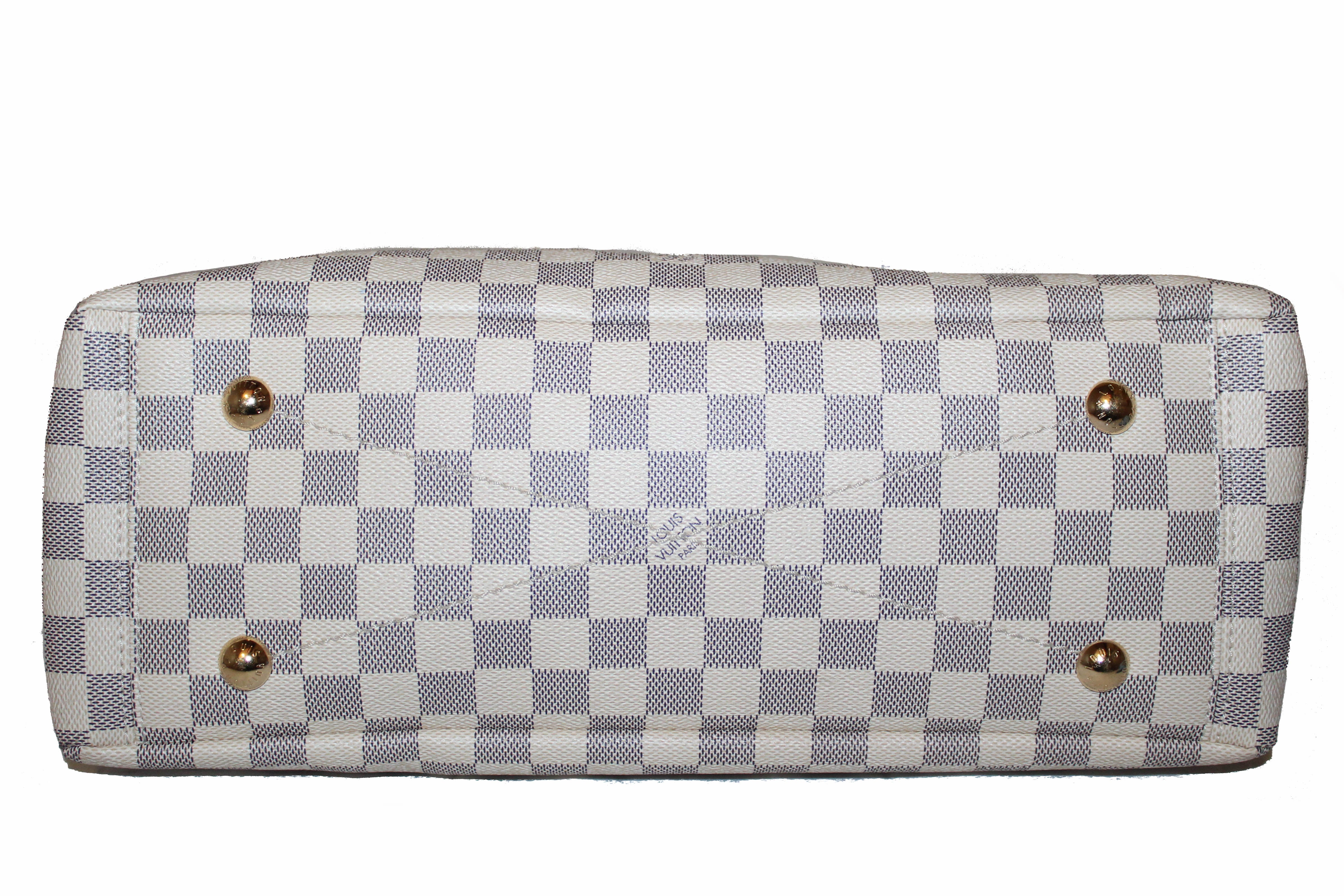 Authentic Louis Vuitton Damier Azur Lymington Tote & Crossbody Bag - Luxury Designer Handbag for Women, Perfect for Work, Travel & Everyday Use